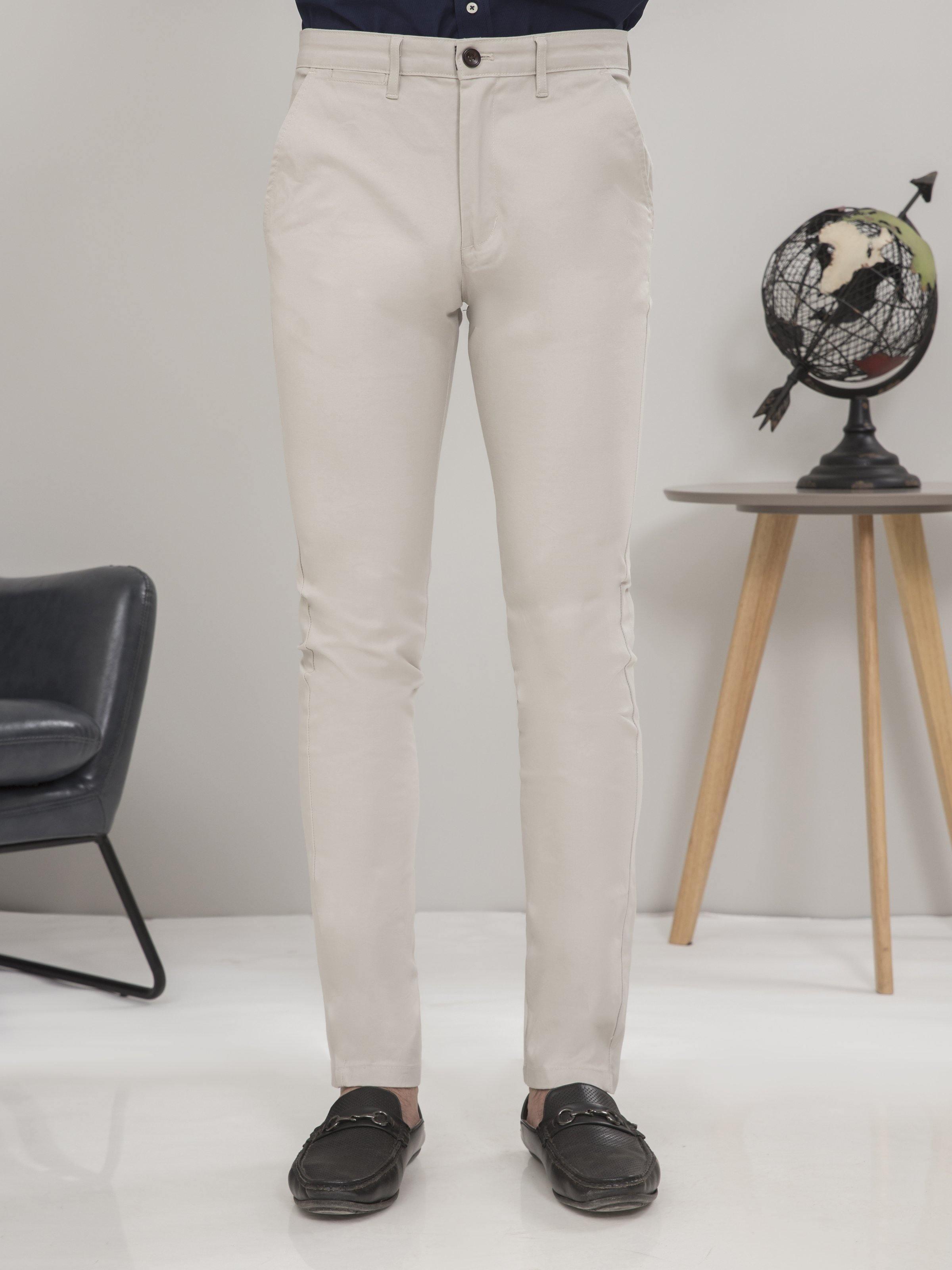 CASUAL PANT SLIM FIT BEIGE at Charcoal Clothing