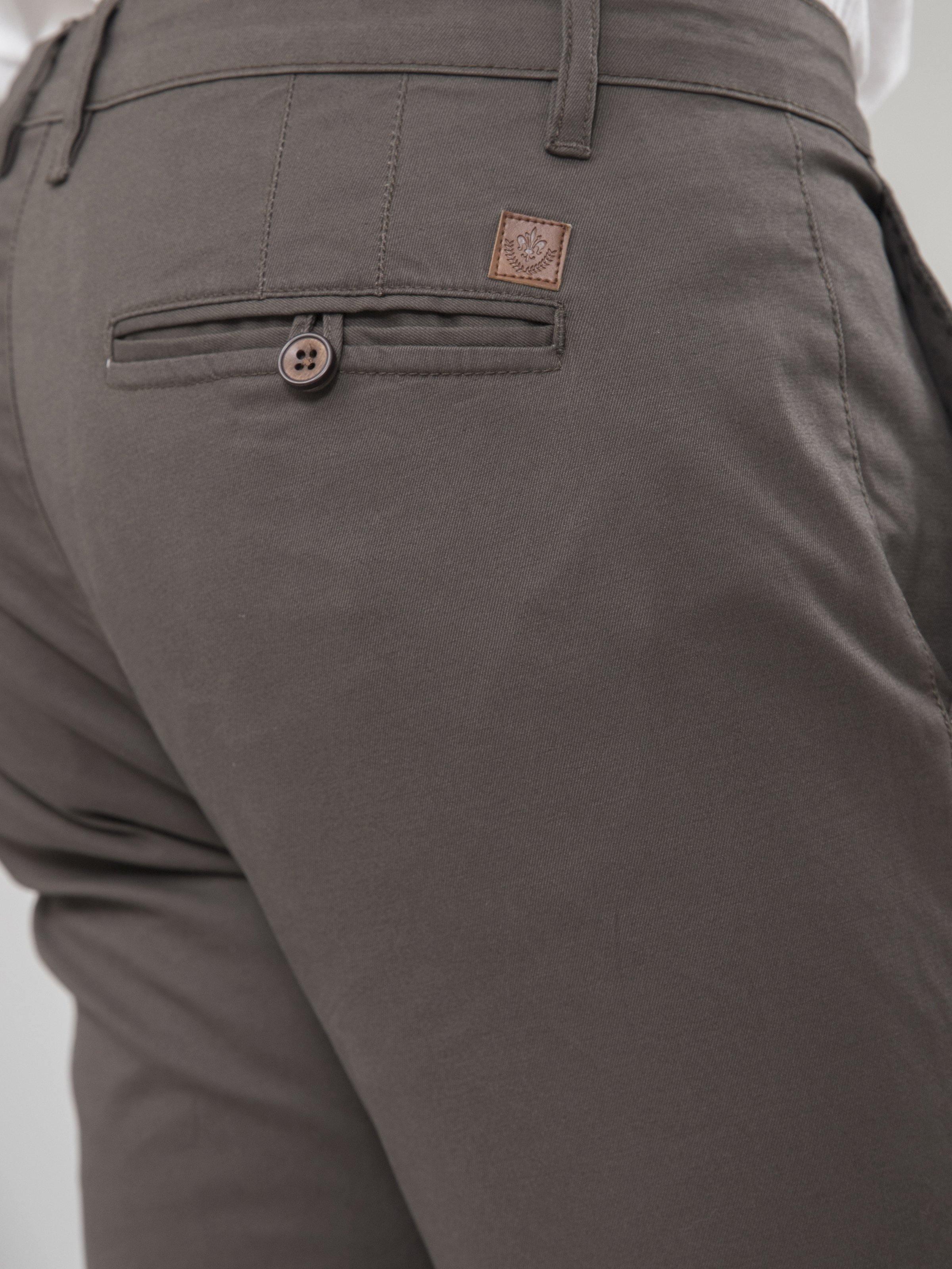 CASUAL PANT SLIM FIT GREEN GREY at Charcoal Clothing