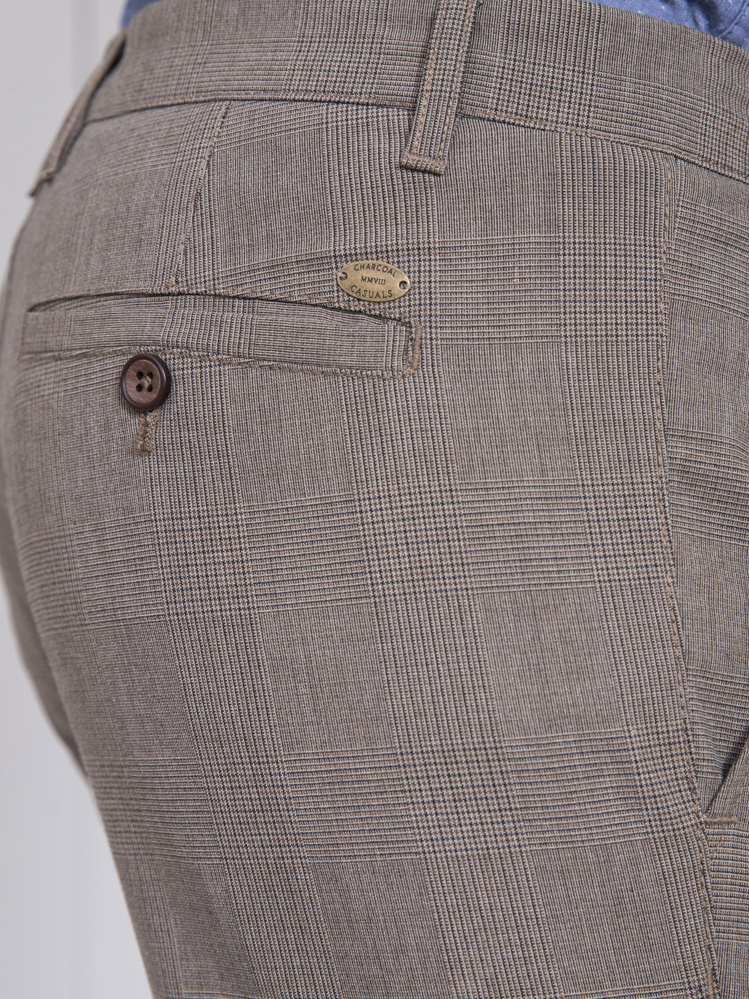 CASUAL PANT SLIM FIT KHAKI BROWN at Charcoal Clothing