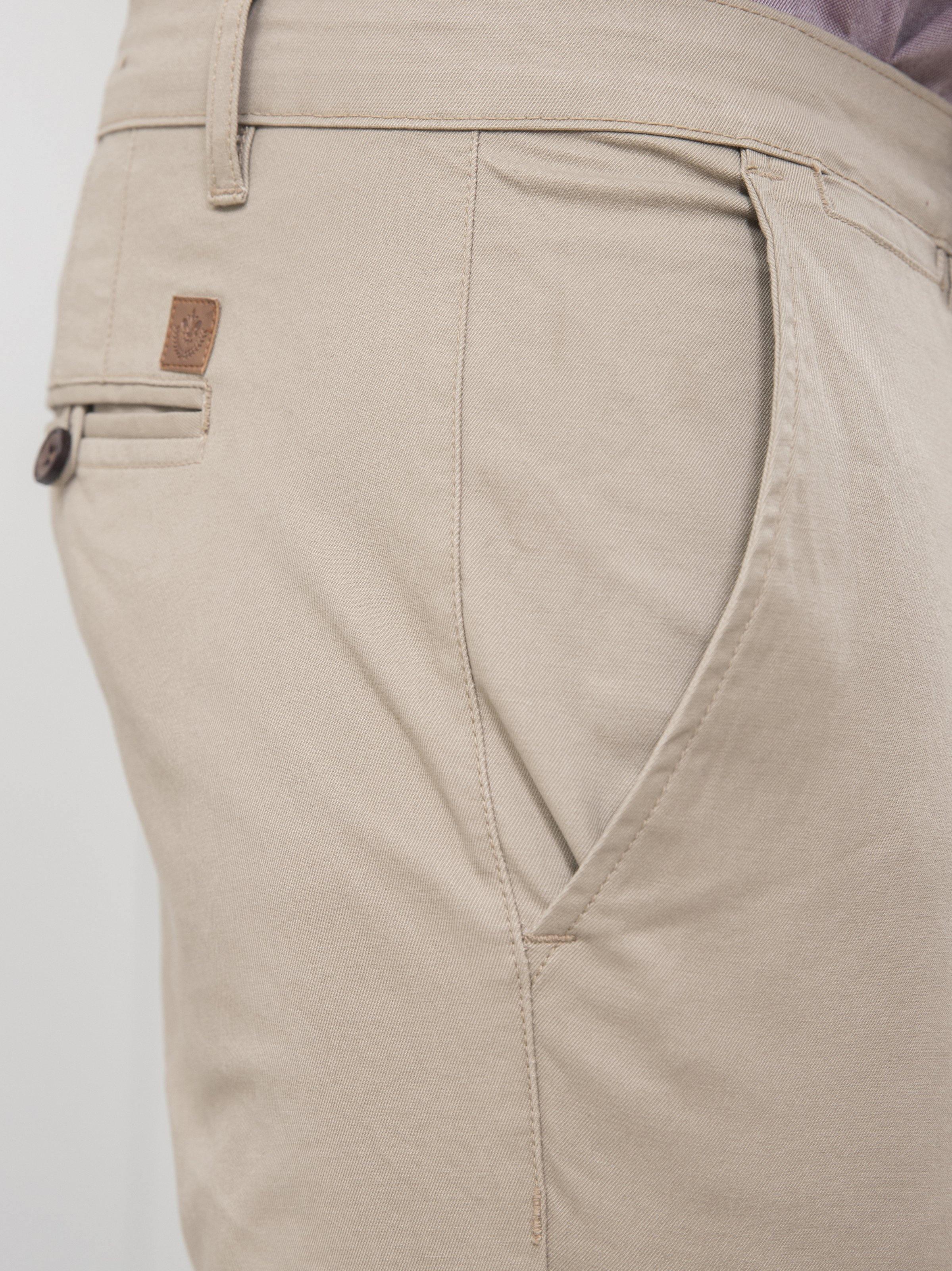 CASUAL PANT SLIM FIT LIGHT BROWN at Charcoal Clothing