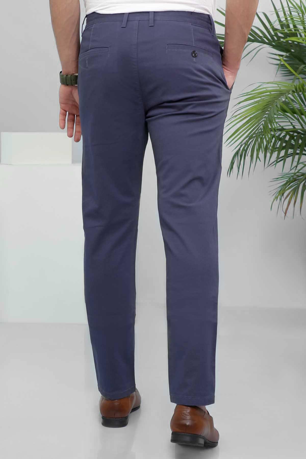 CASUAL PANT SLIM FIT NAVY BLUE at Charcoal Clothing