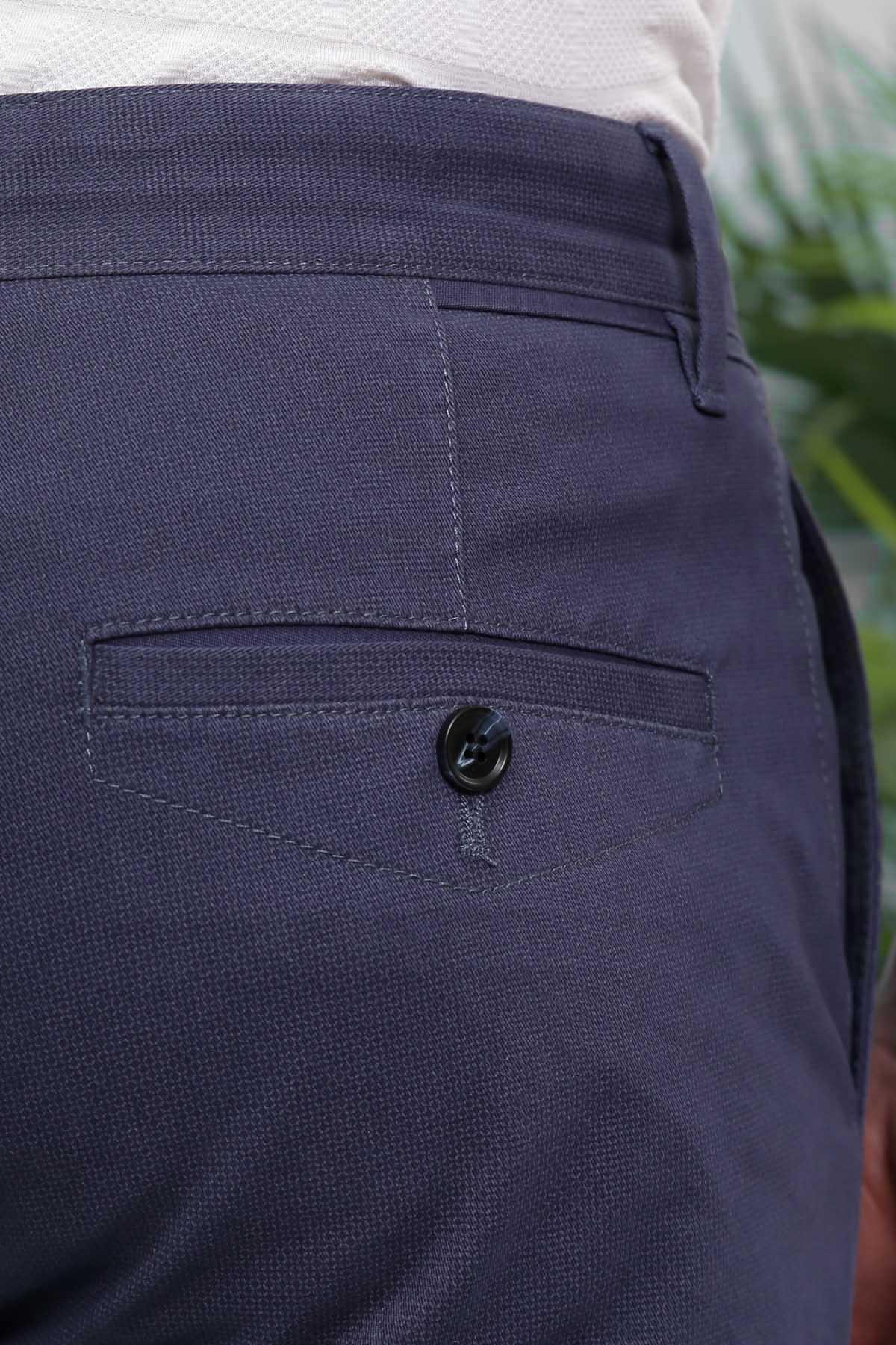 CASUAL PANT SLIM FIT NAVY BLUE at Charcoal Clothing