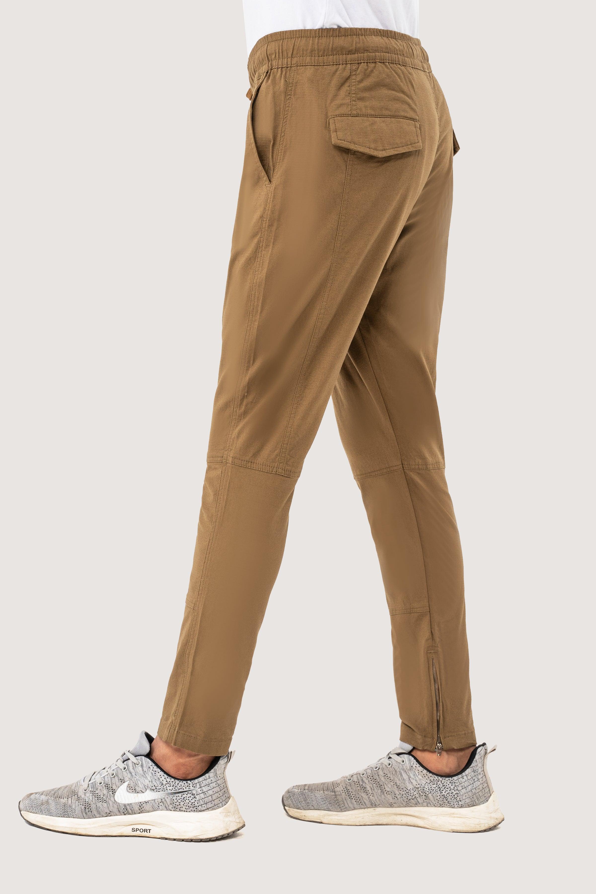 CASUAL RIPSTOP TROUSER DARK KHAKI at Charcoal Clothing