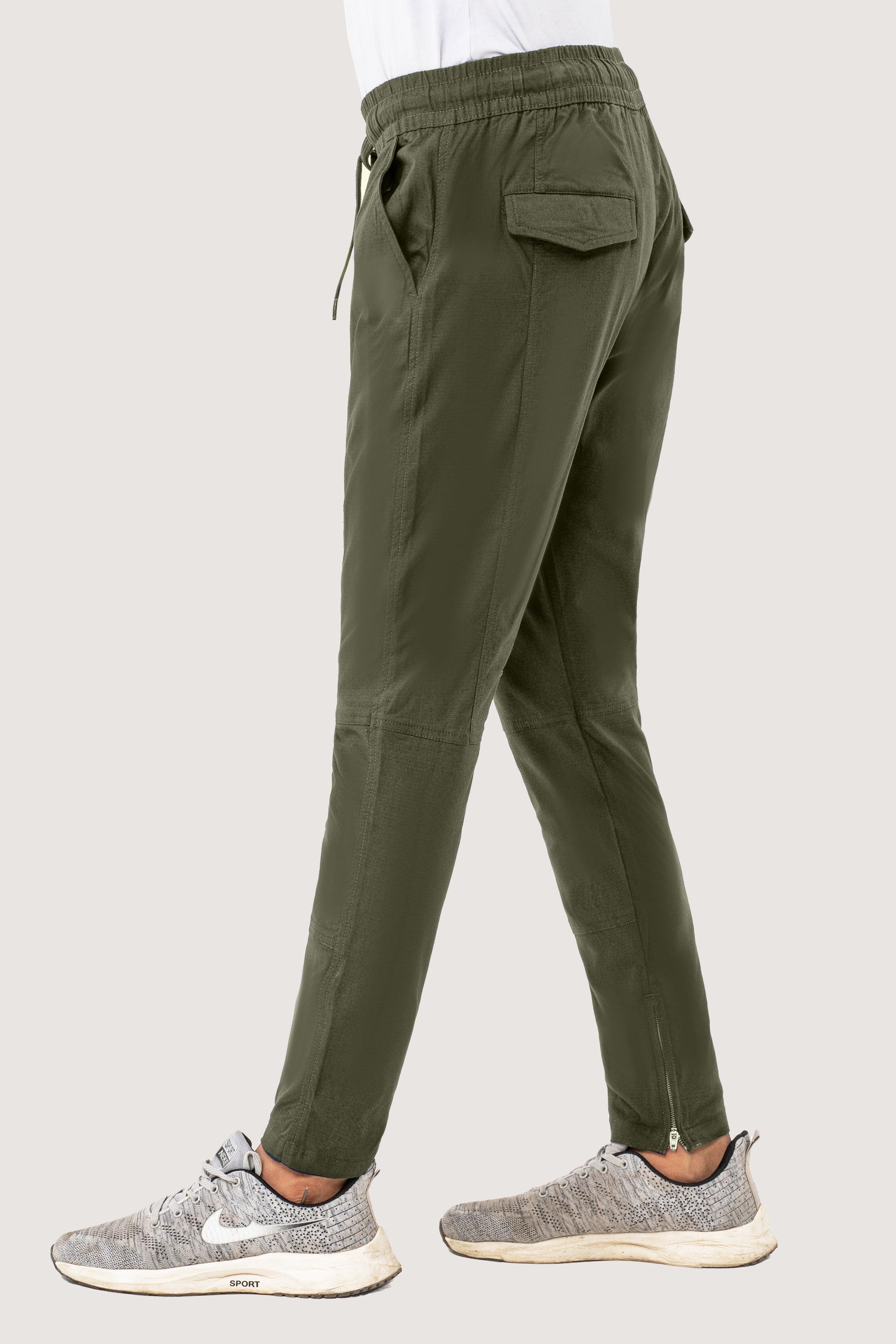 CASUAL RIPSTOP TROUSER DARK OLIVE at Charcoal Clothing