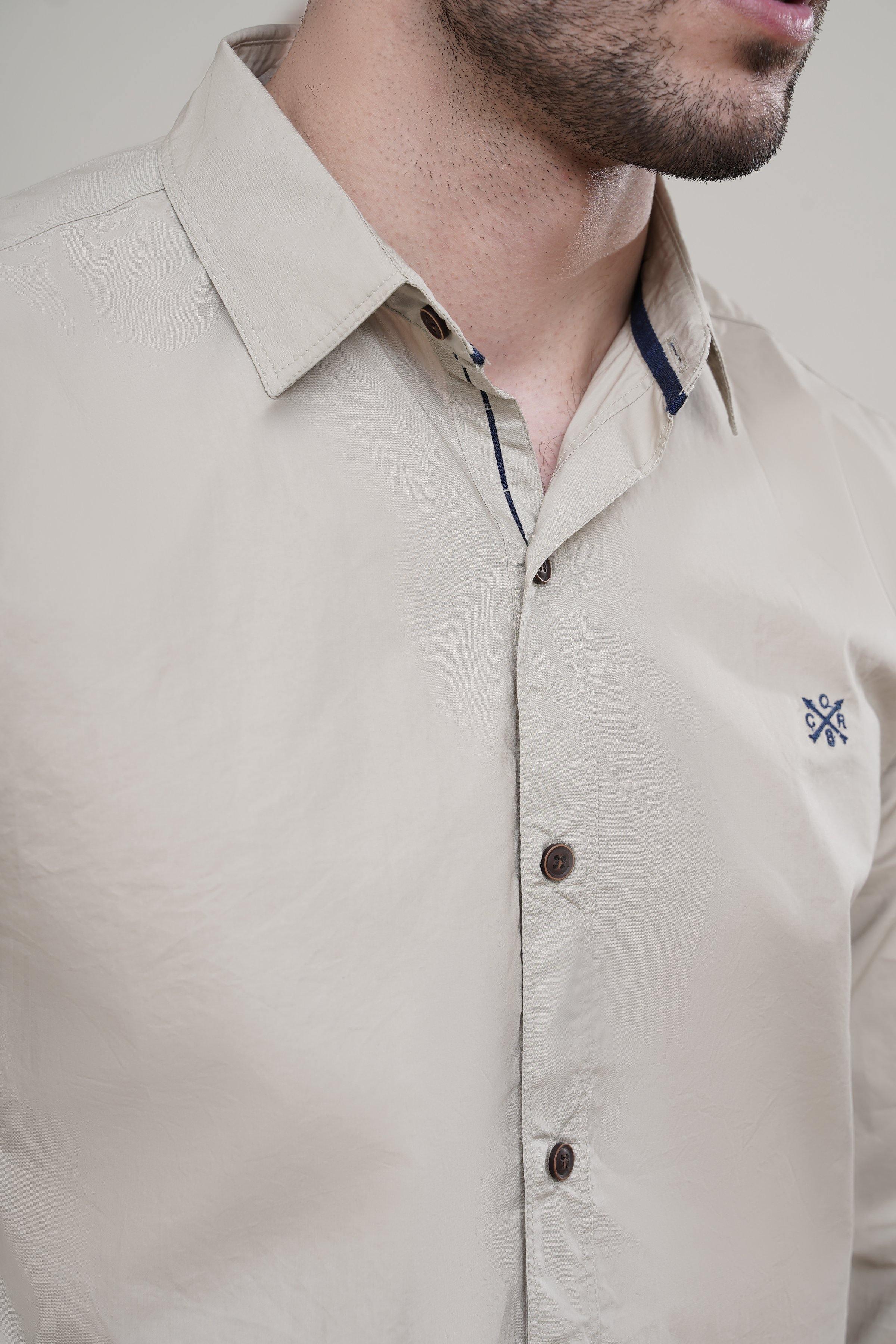 CASUAL SHIRT BEIGE at Charcoal Clothing