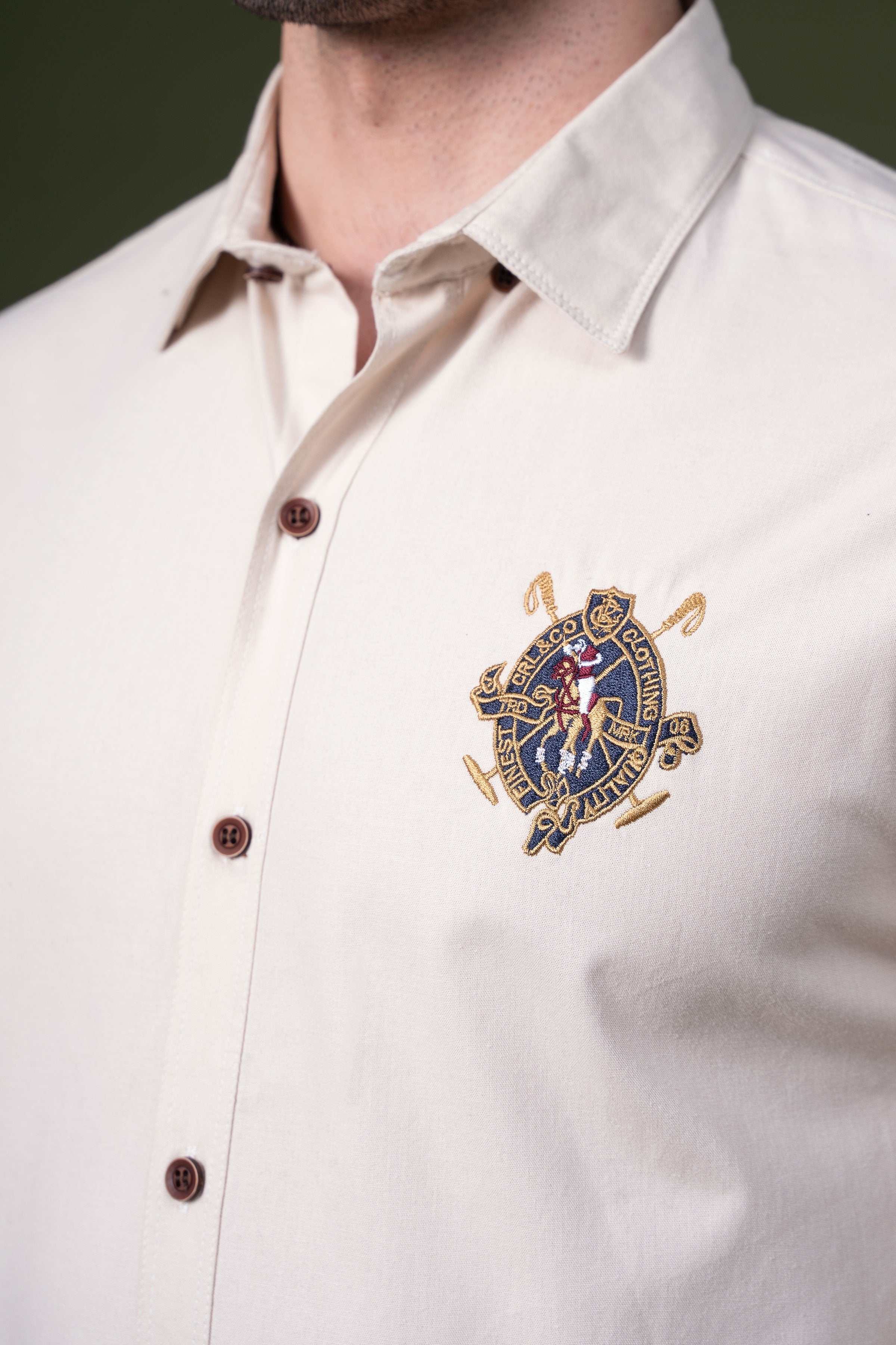 CASUAL SHIRT BEIGE at Charcoal Clothing