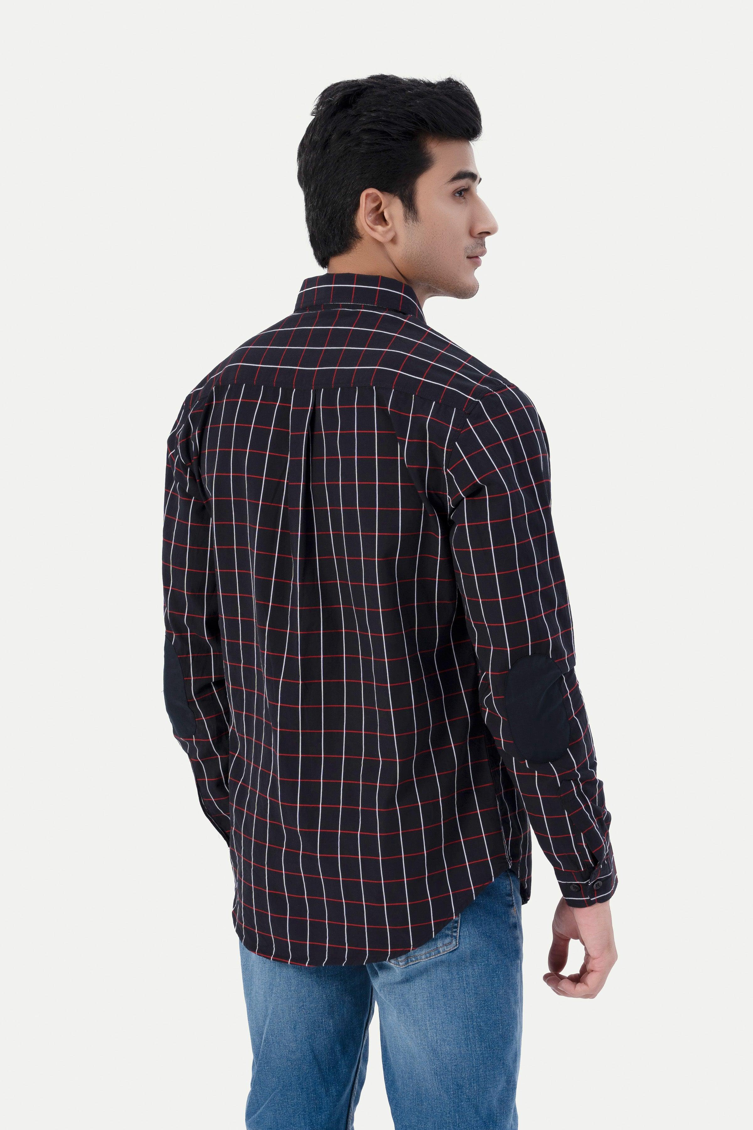 CASUAL SHIRT BLACK CHECK at Charcoal Clothing
