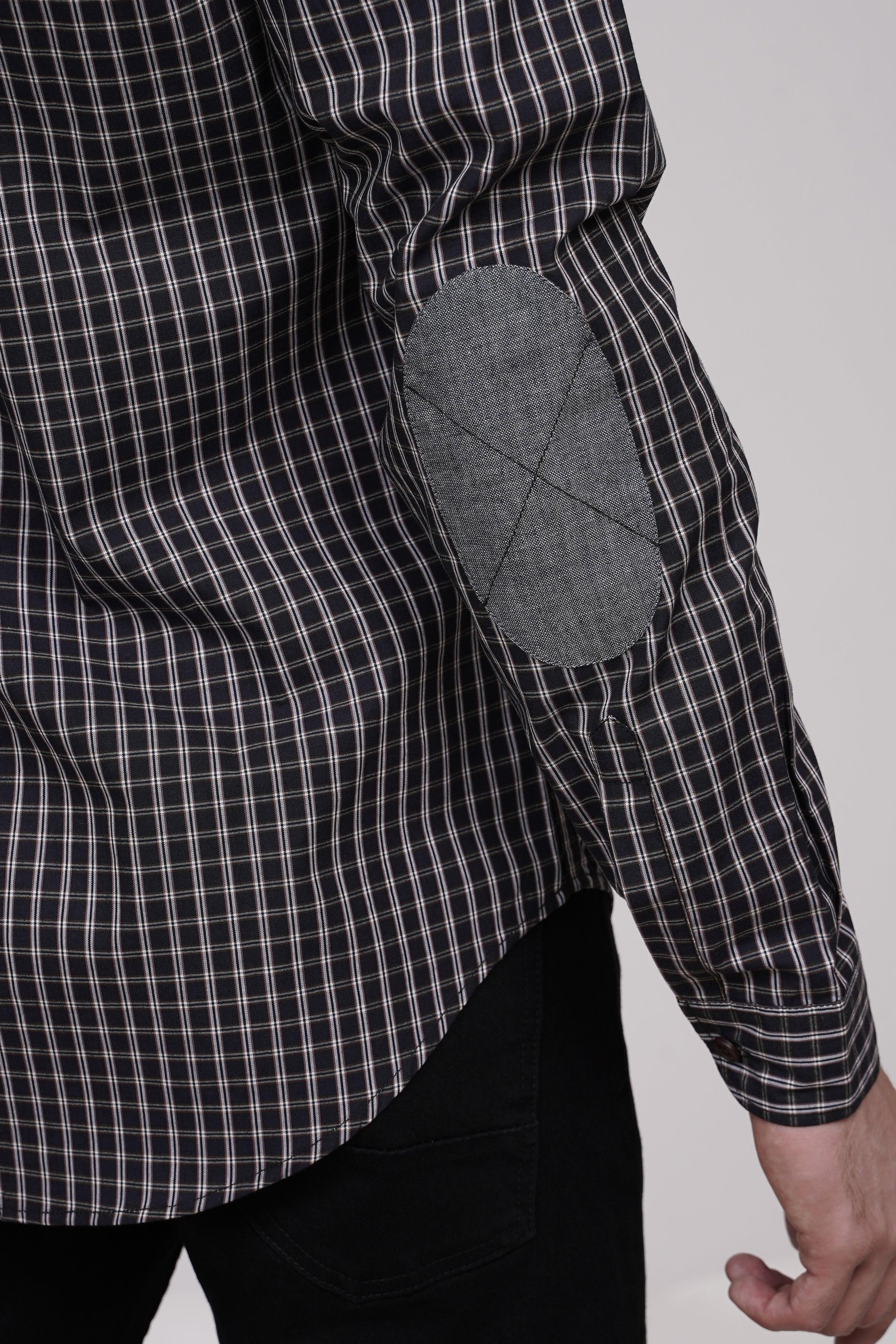 CASUAL SHIRT BLACK CHECK at Charcoal Clothing
