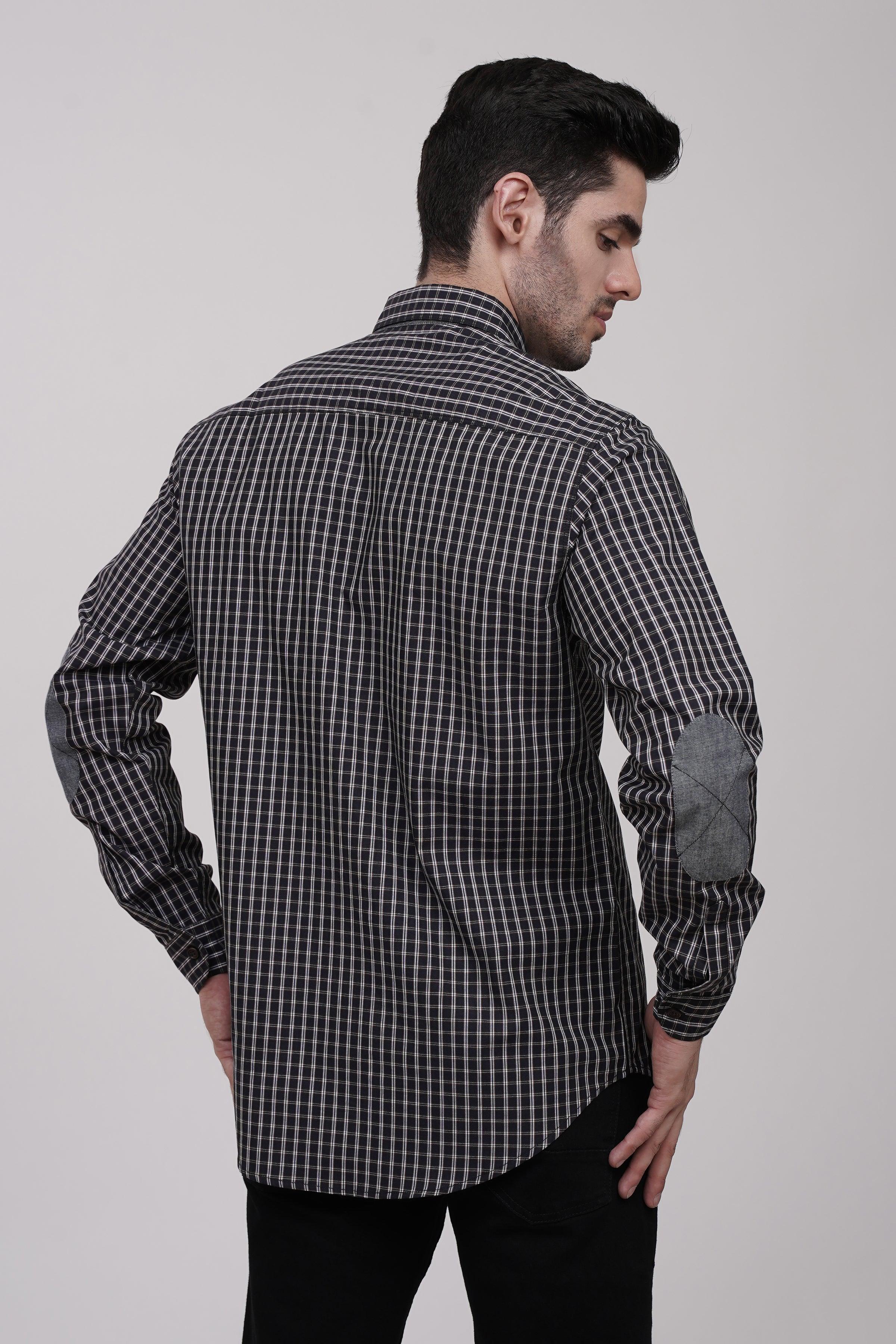 CASUAL SHIRT BLACK CHECK at Charcoal Clothing