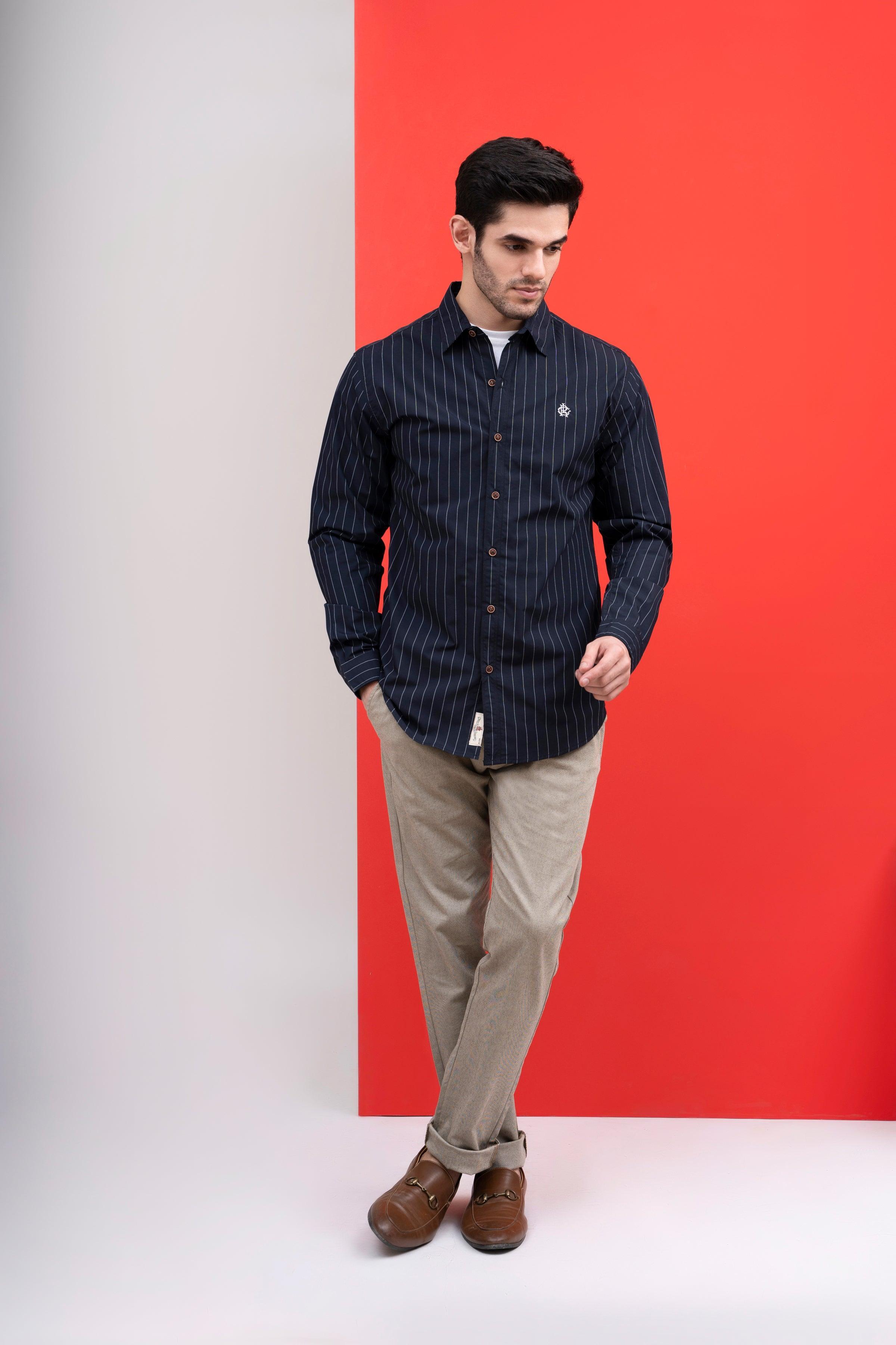 CASUAL SHIRT BLACK at Charcoal Clothing