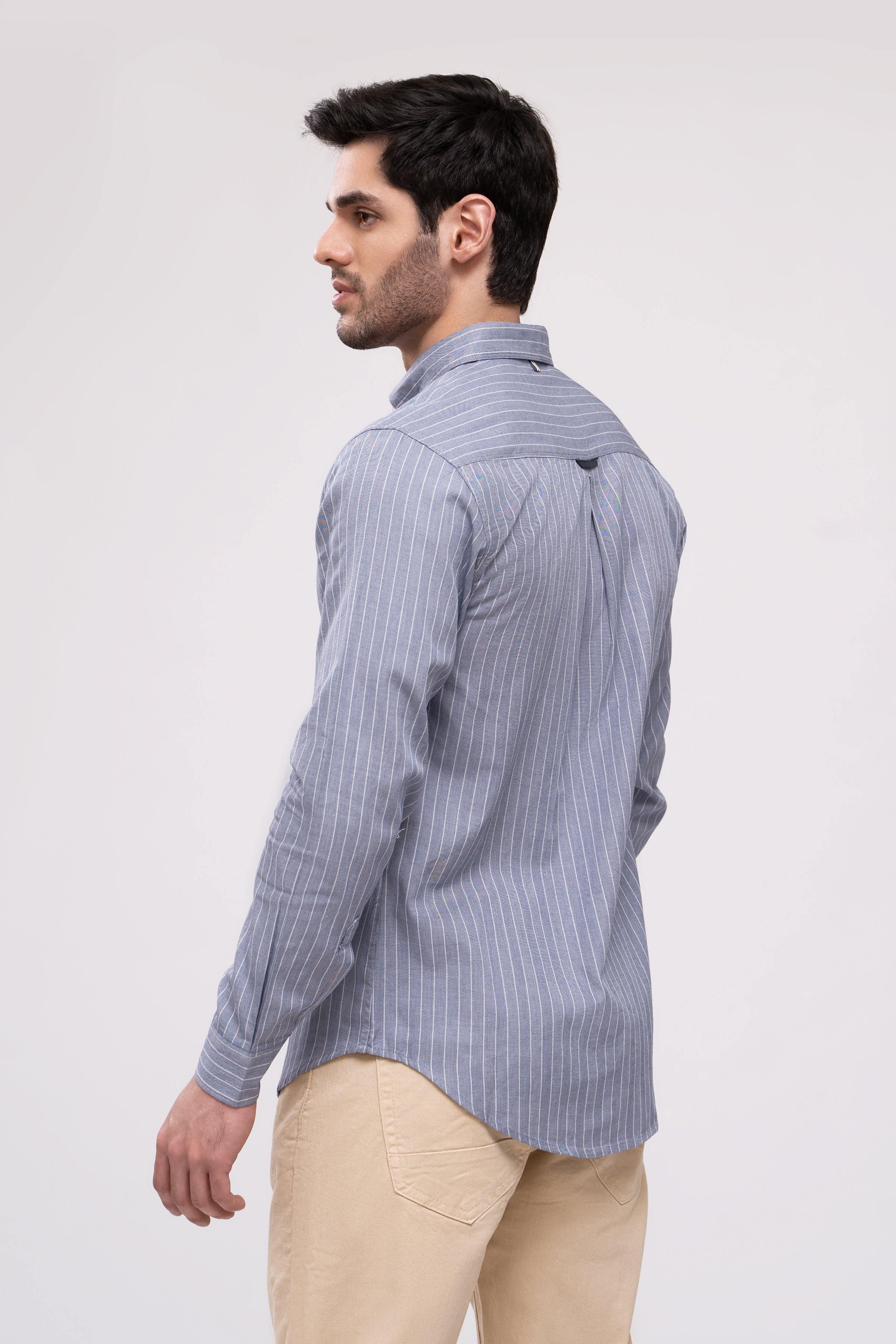 CASUAL SHIRT BLUE GREY at Charcoal Clothing