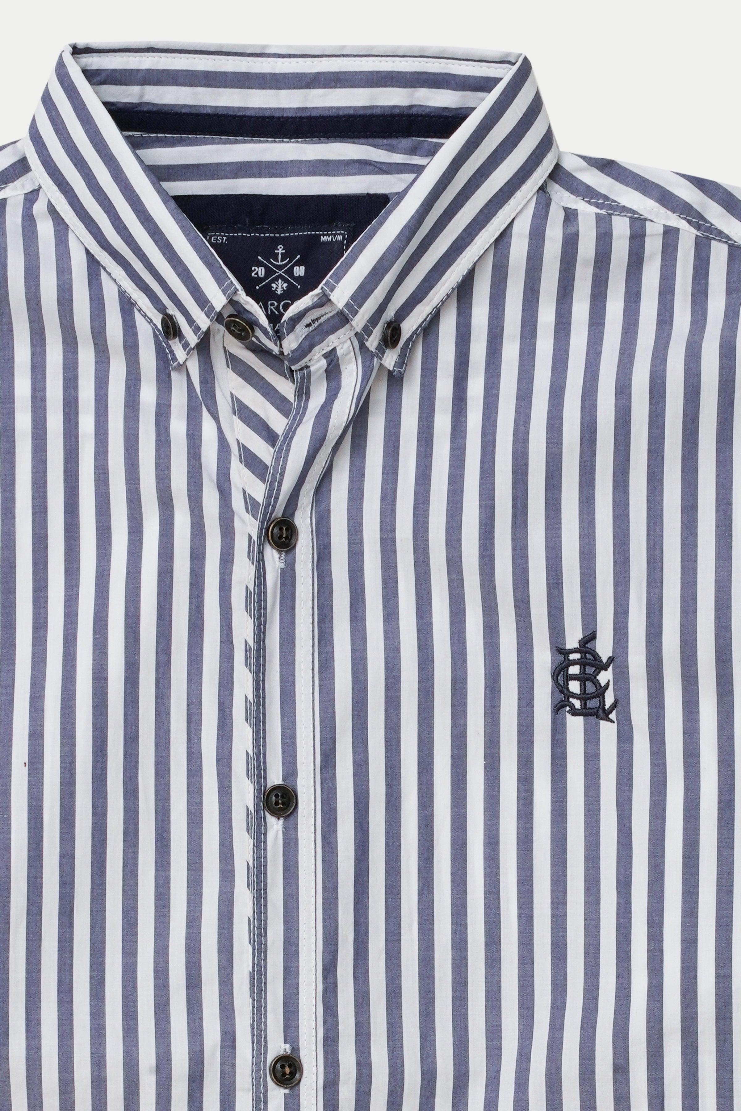 CASUAL SHIRT BLUE WHITE at Charcoal Clothing