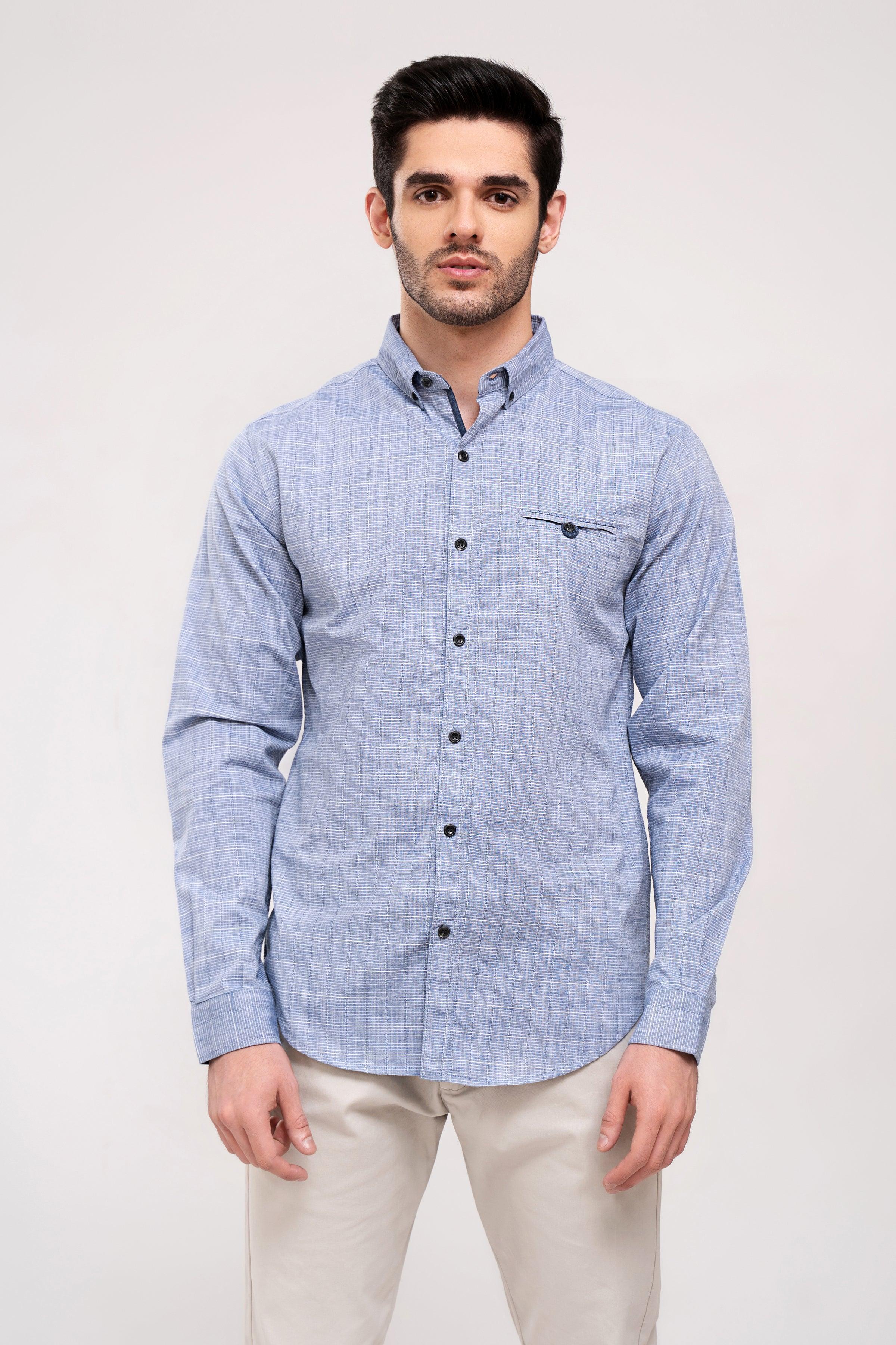 CASUAL SHIRT BLUE at Charcoal Clothing
