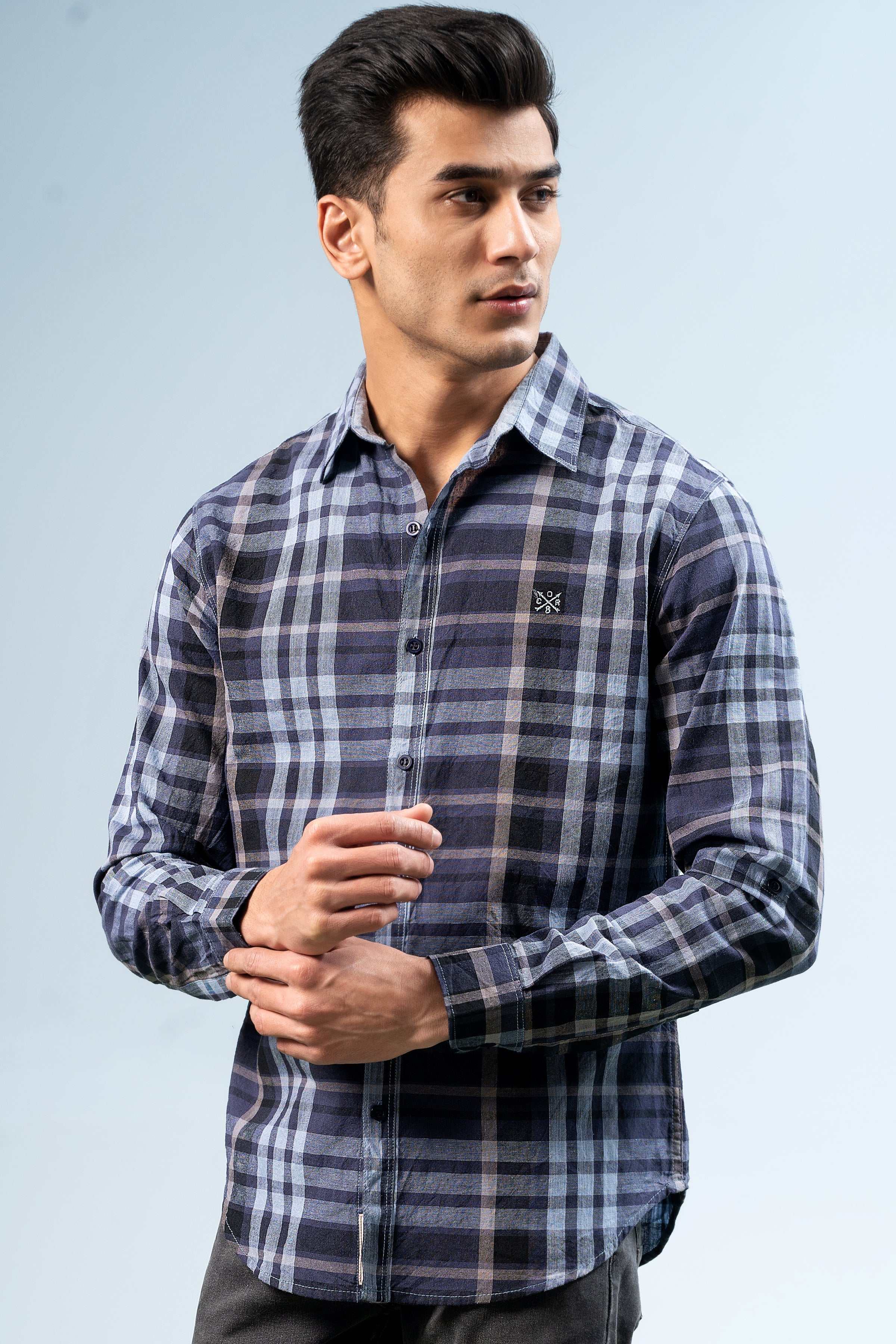 CASUAL SHIRT BLUE at Charcoal Clothing