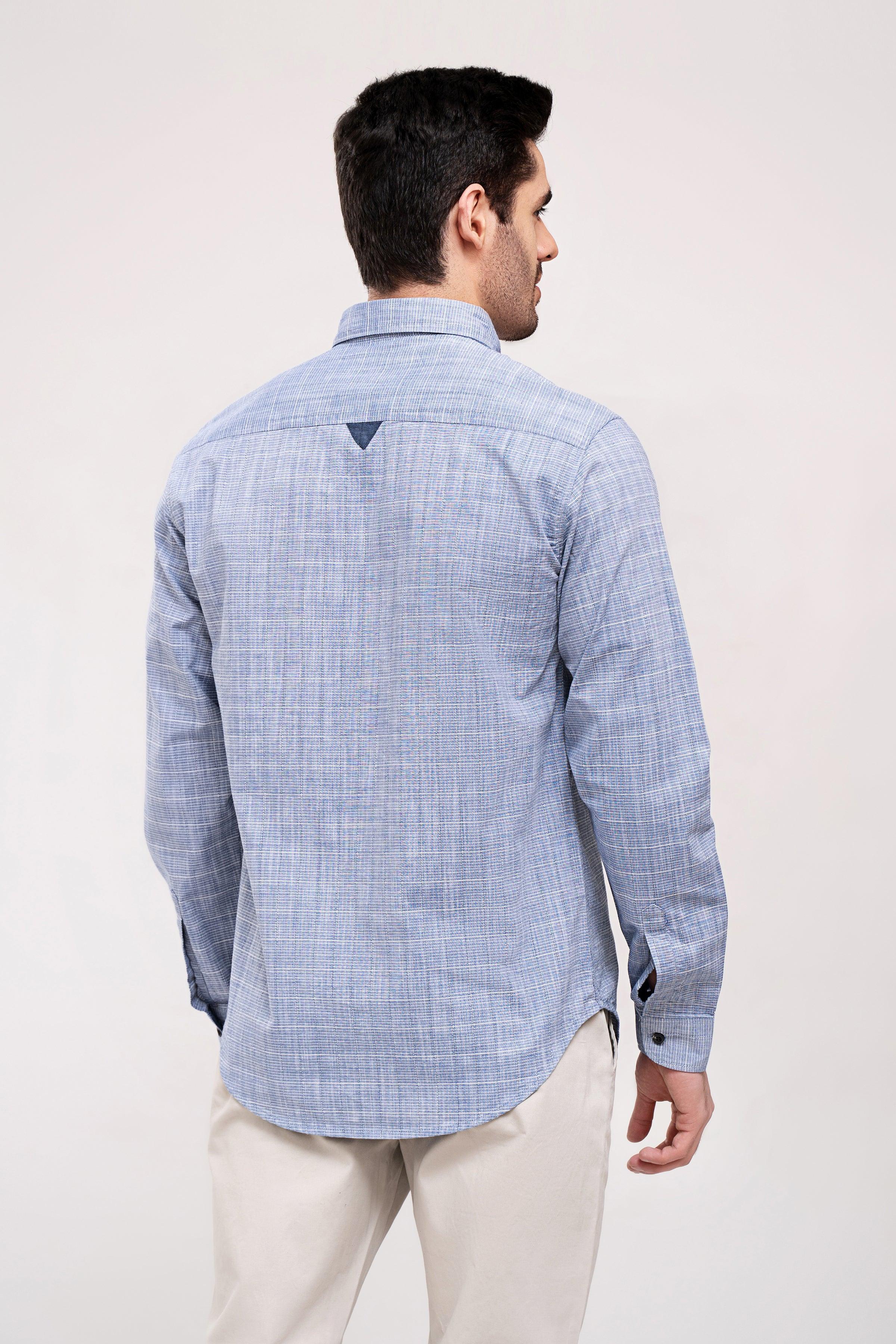 CASUAL SHIRT BLUE at Charcoal Clothing