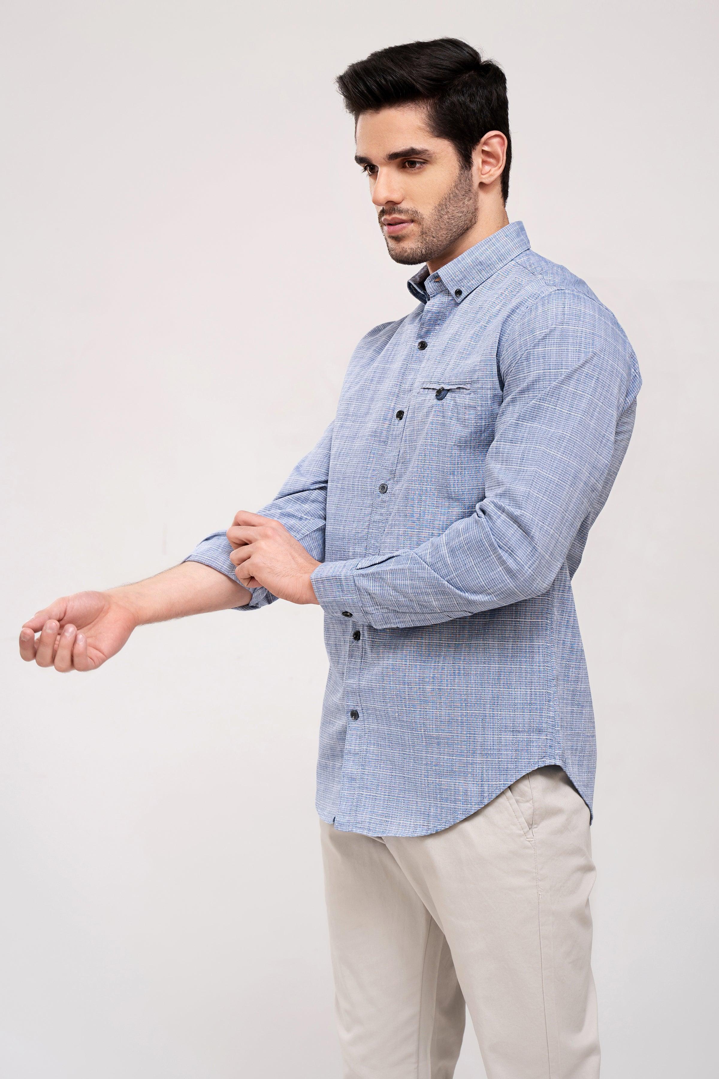 CASUAL SHIRT BLUE at Charcoal Clothing