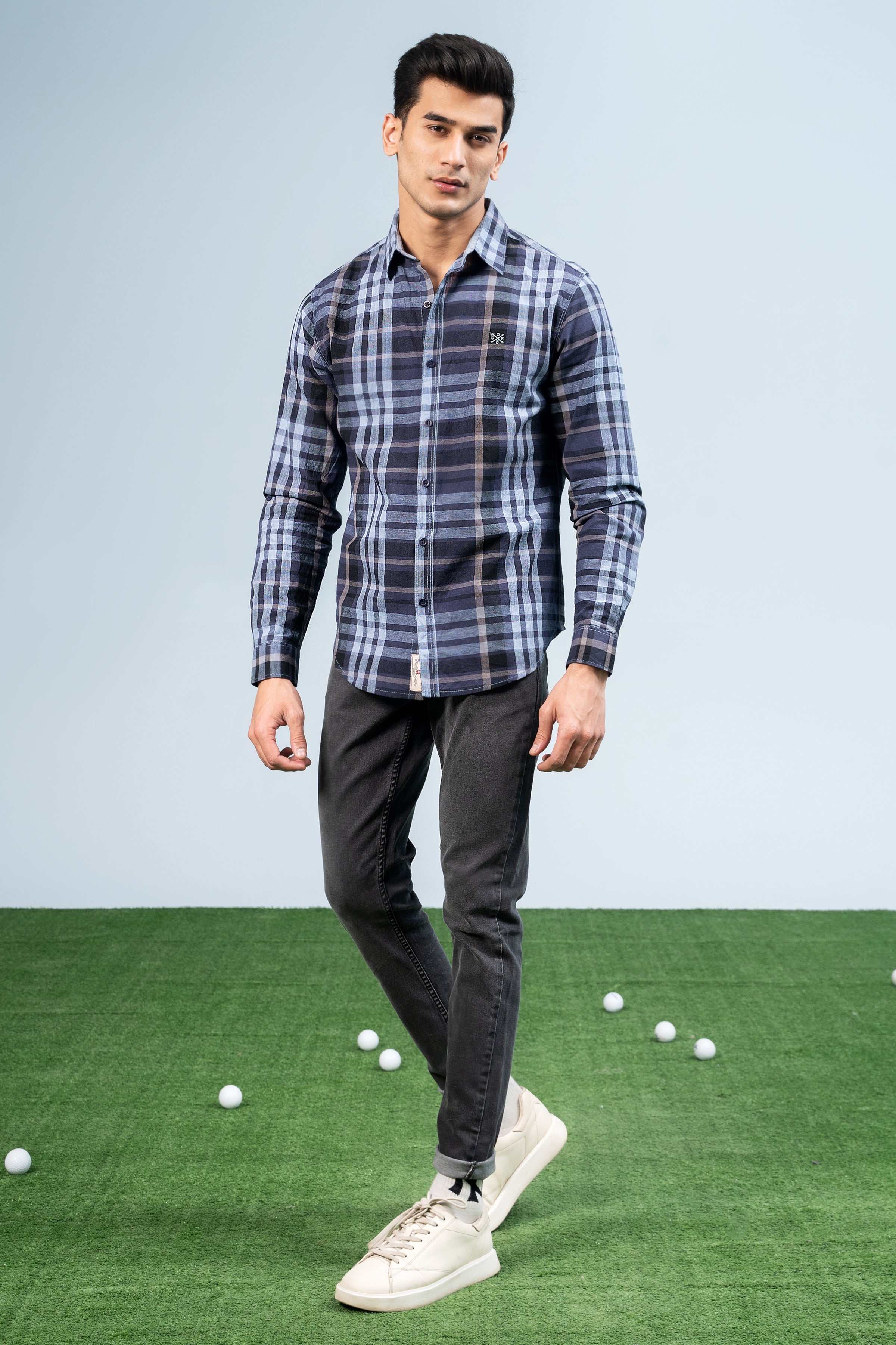 CASUAL SHIRT BLUE at Charcoal Clothing