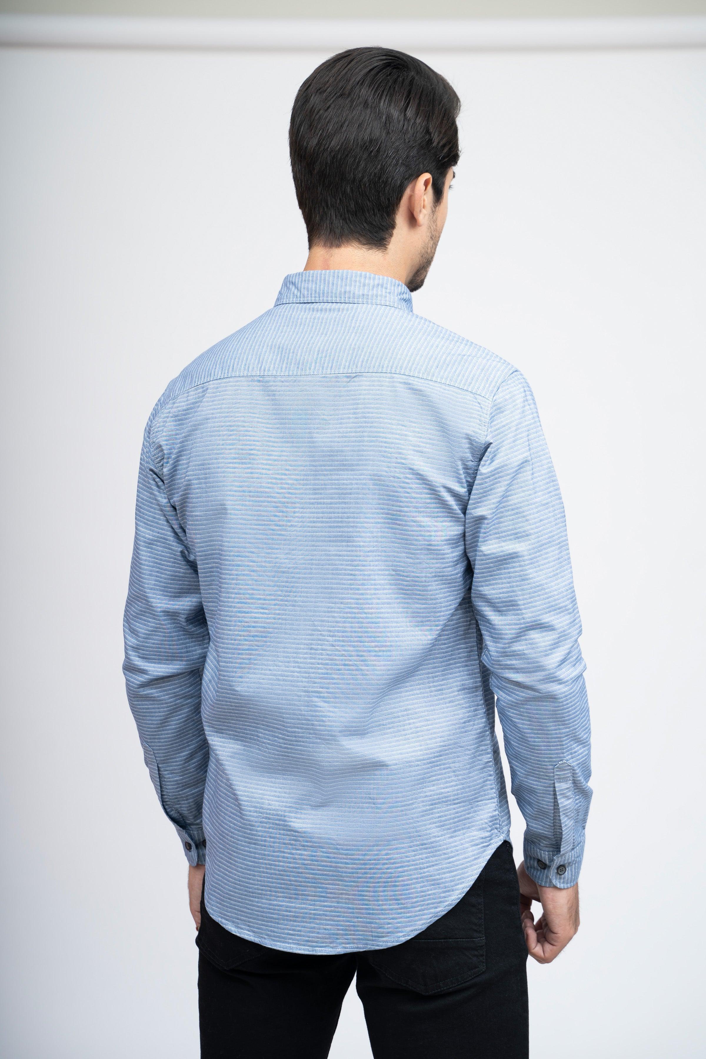 CASUAL SHIRT F/S LIGHT BLUE at Charcoal Clothing