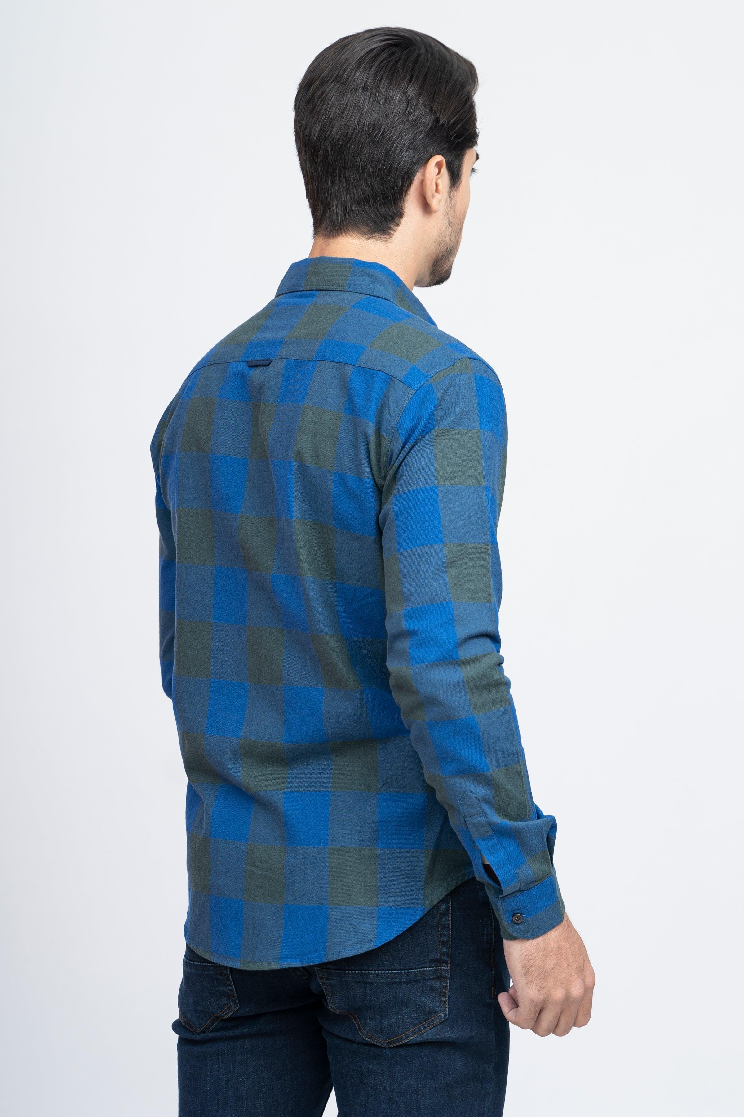 CASUAL SHIRT F/S ROYAL BLUE at Charcoal Clothing
