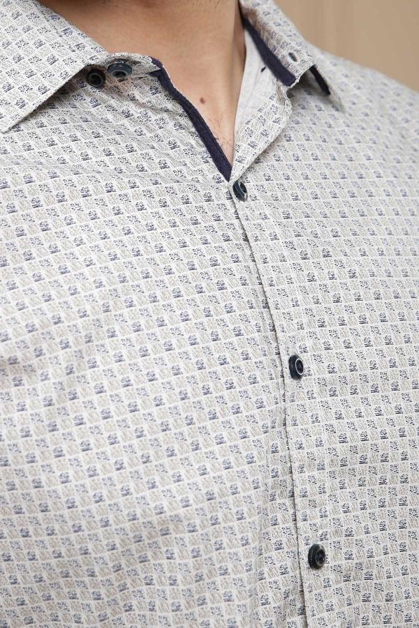 CASUAL SHIRT FULL SLEEVE BLUE GREY at Charcoal Clothing