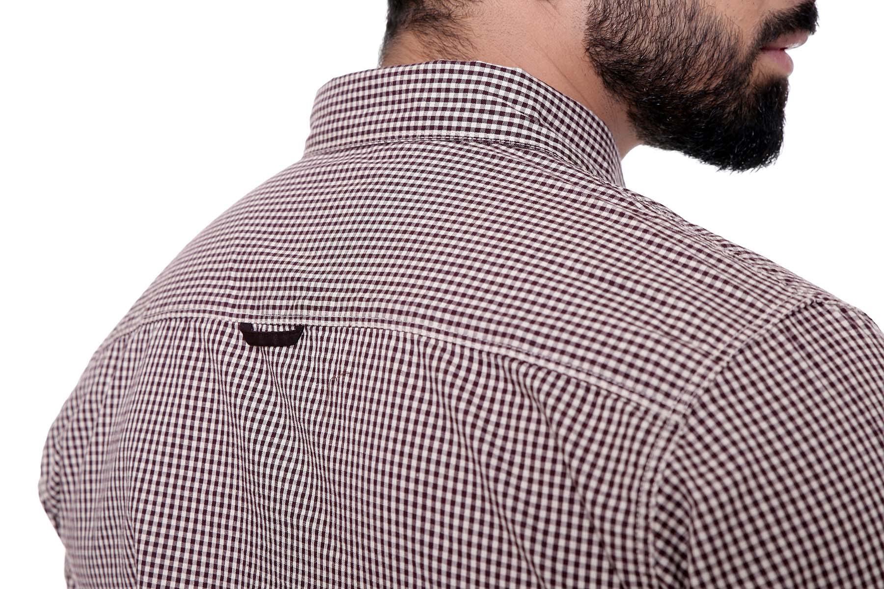 CASUAL SHIRT FULL SLEEVE BROWN KHAKI at Charcoal Clothing
