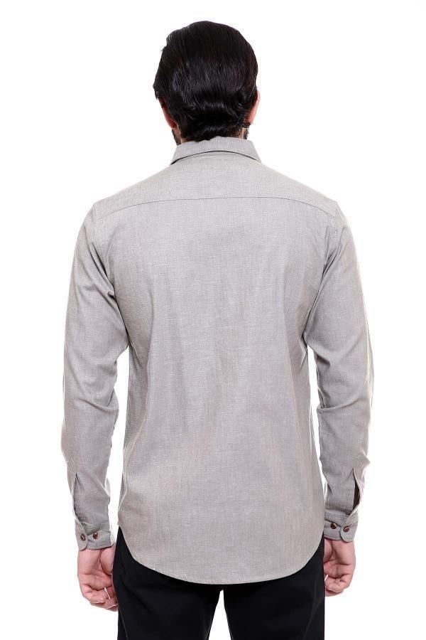 CASUAL SHIRT FULL SLEEVE GREEN SLIM FIT at Charcoal Clothing