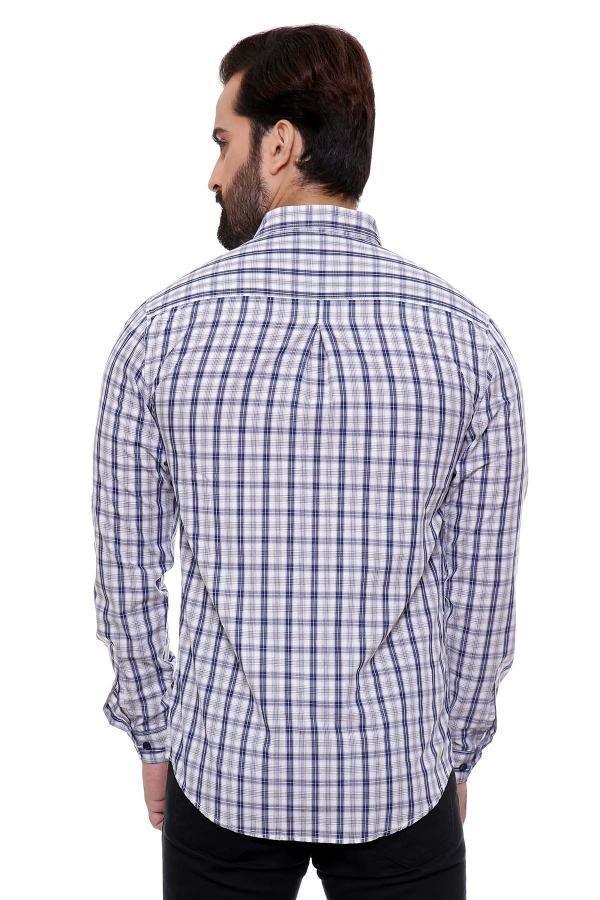 CASUAL SHIRT FULL SLEEVE GREY CHECK at Charcoal Clothing