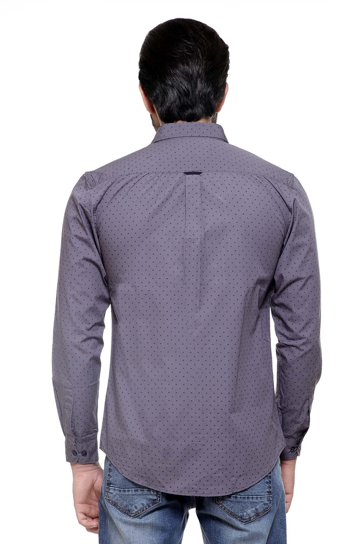 CASUAL SHIRT FULL SLEEVE GREY at Charcoal Clothing