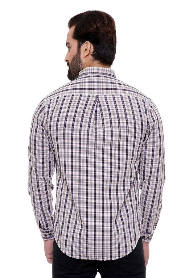 CASUAL SHIRT FULL SLEEVE MULTI SLIM FIT at Charcoal Clothing