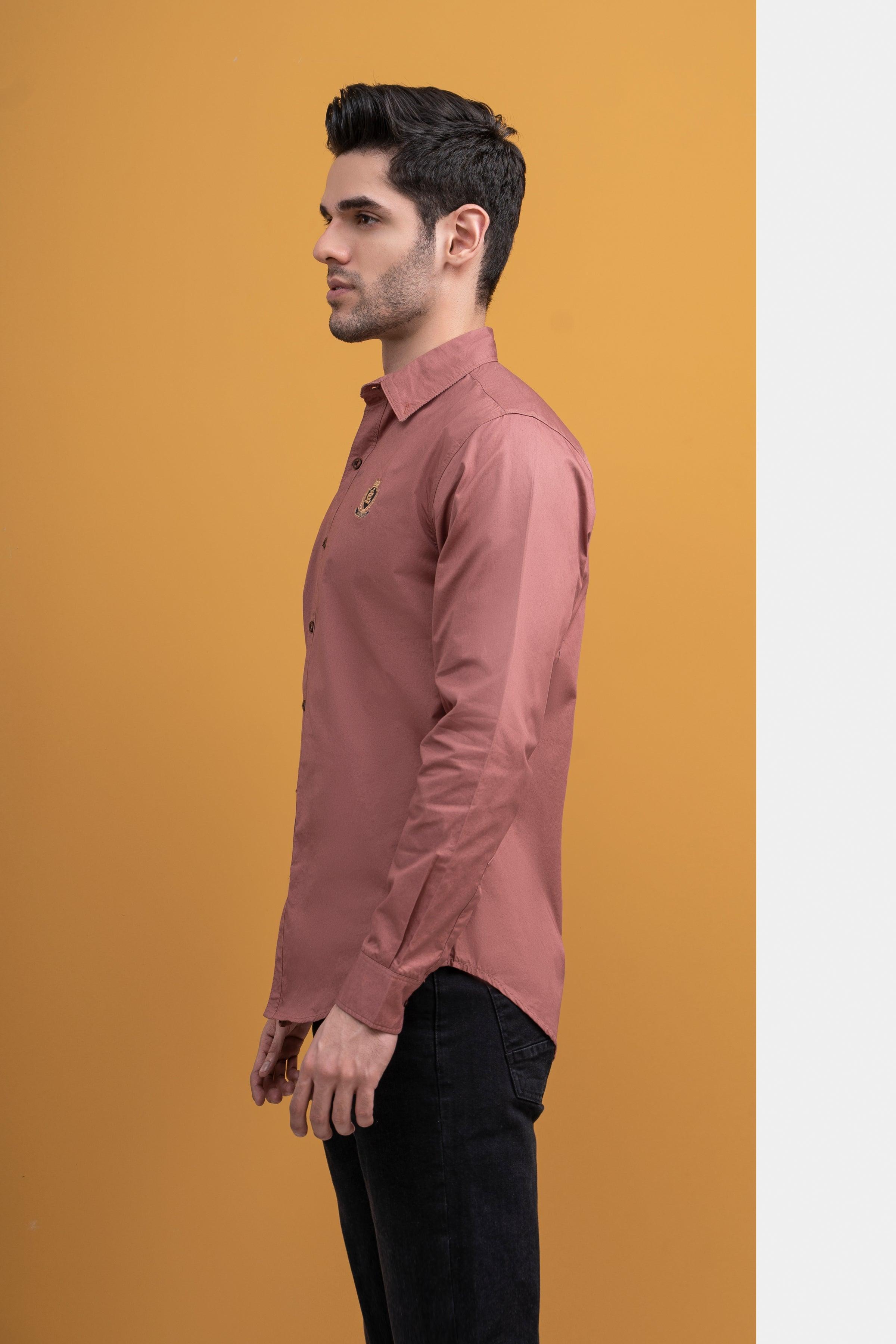 CASUAL SHIRT FULL SLEEVE RUST at Charcoal Clothing