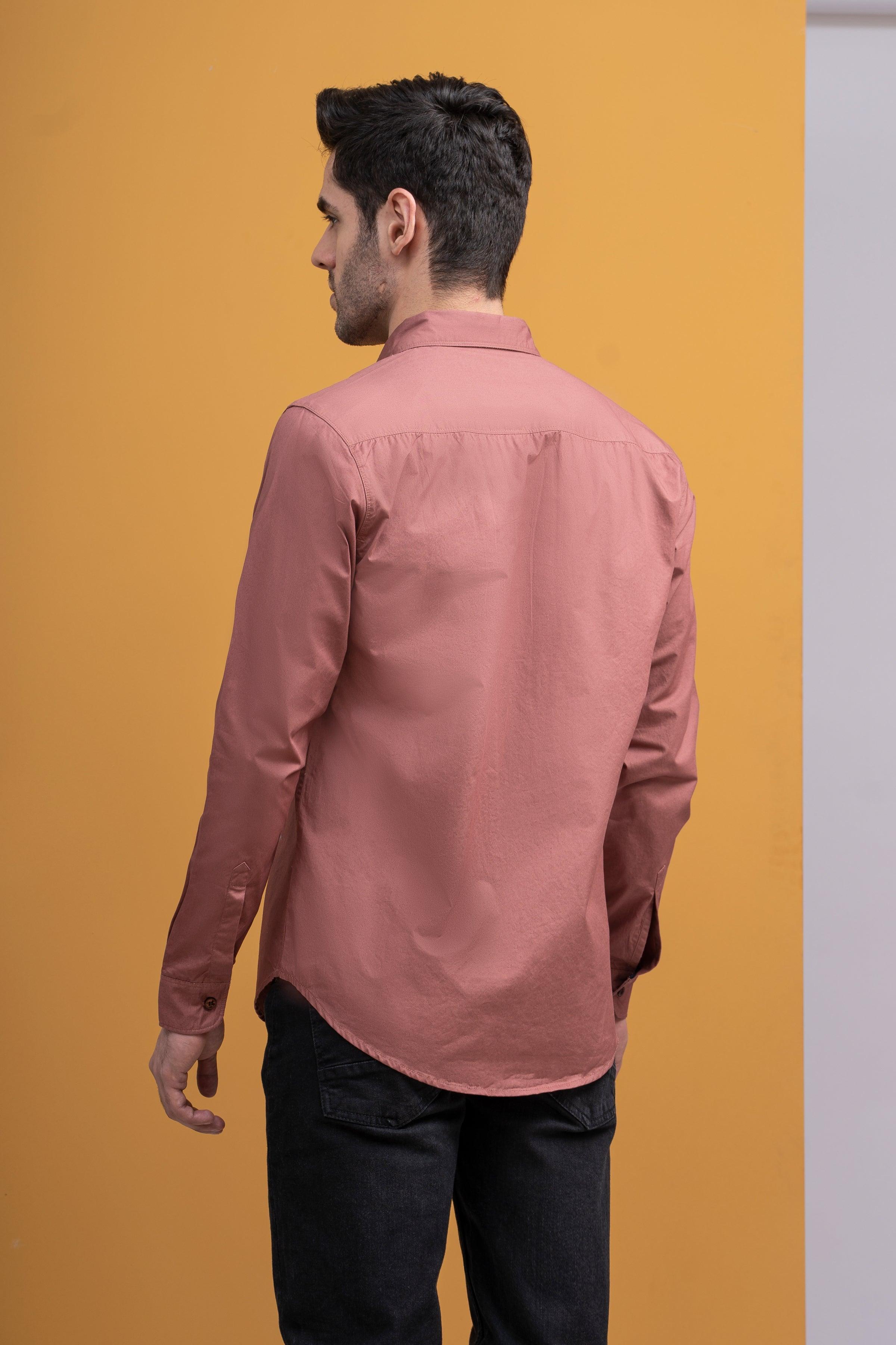 CASUAL SHIRT FULL SLEEVE RUST at Charcoal Clothing