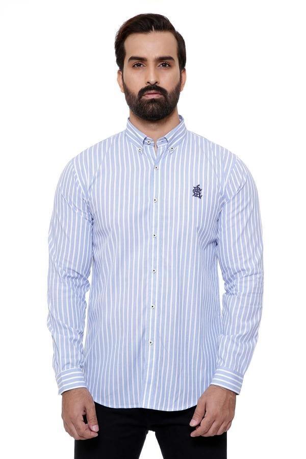 CASUAL SHIRT FULL SLEEVE SKY BLUE SLIM FIT at Charcoal Clothing