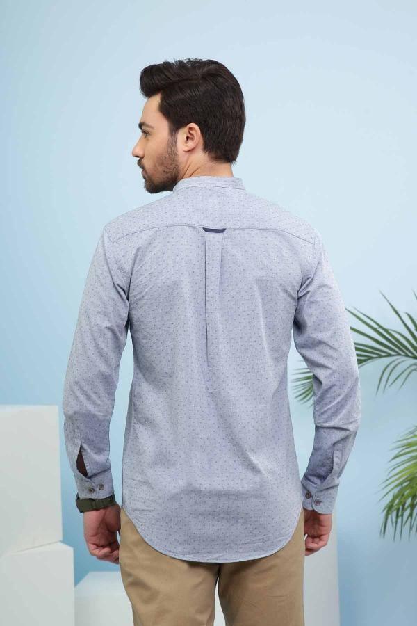 CASUAL SHIRT FULL SLEEVE SLIM FIT BLUE at Charcoal Clothing
