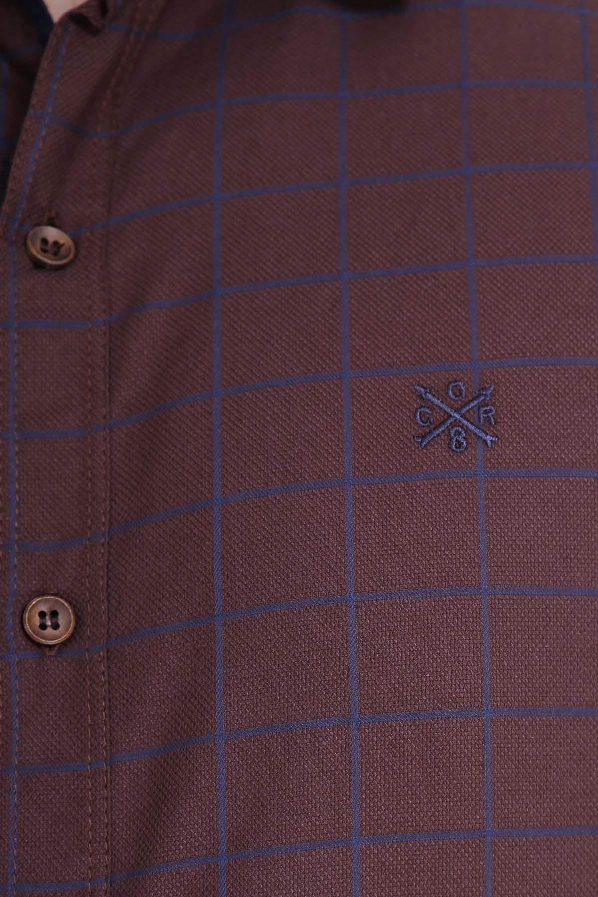 CASUAL SHIRT FULL SLEEVE SLIM FIT COFFEE at Charcoal Clothing