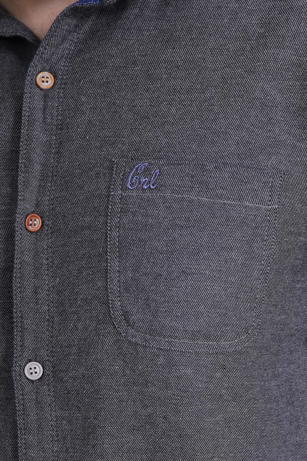 CASUAL SHIRT FULL SLEEVE SLIM FIT DARK GREY at Charcoal Clothing