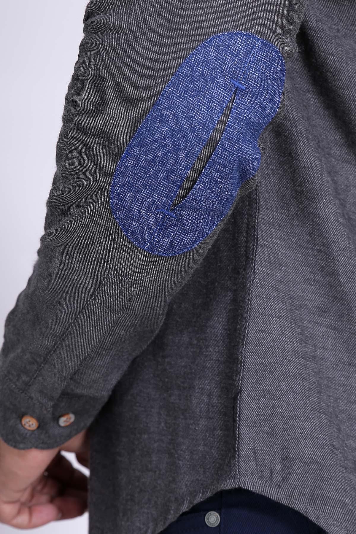CASUAL SHIRT FULL SLEEVE SLIM FIT DARK GREY at Charcoal Clothing