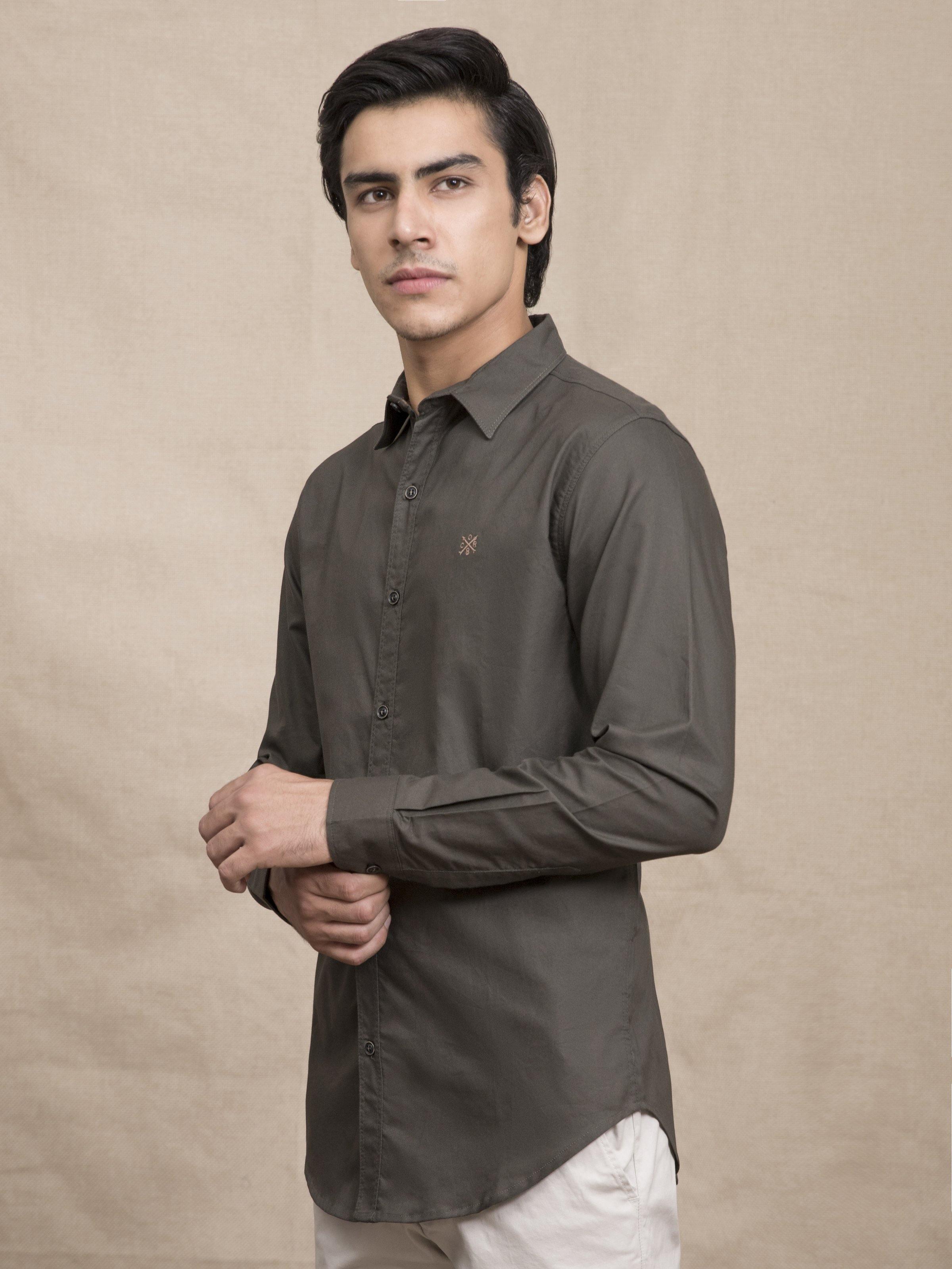 CASUAL SHIRT GREEN at Charcoal Clothing