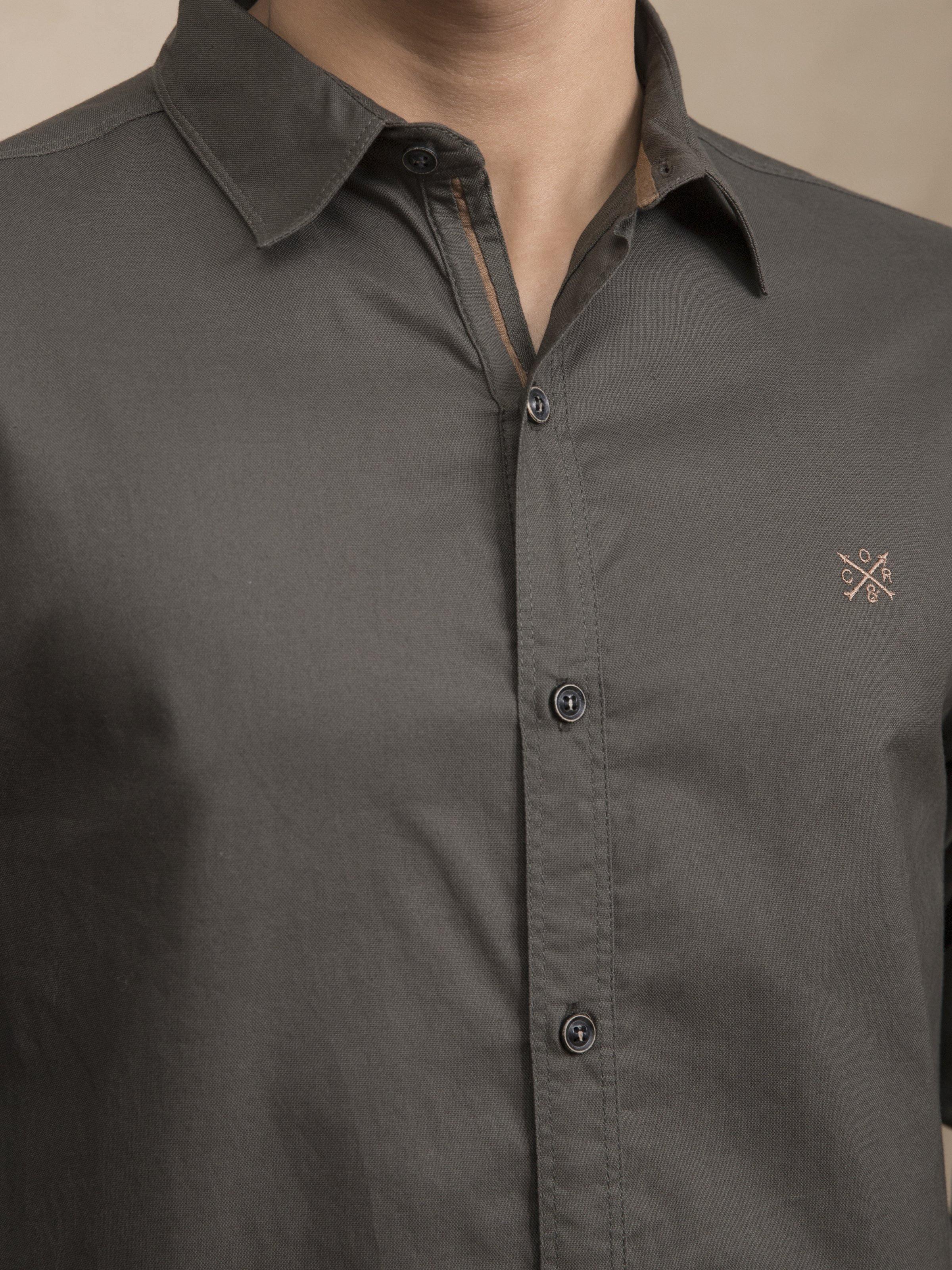 CASUAL SHIRT GREEN at Charcoal Clothing