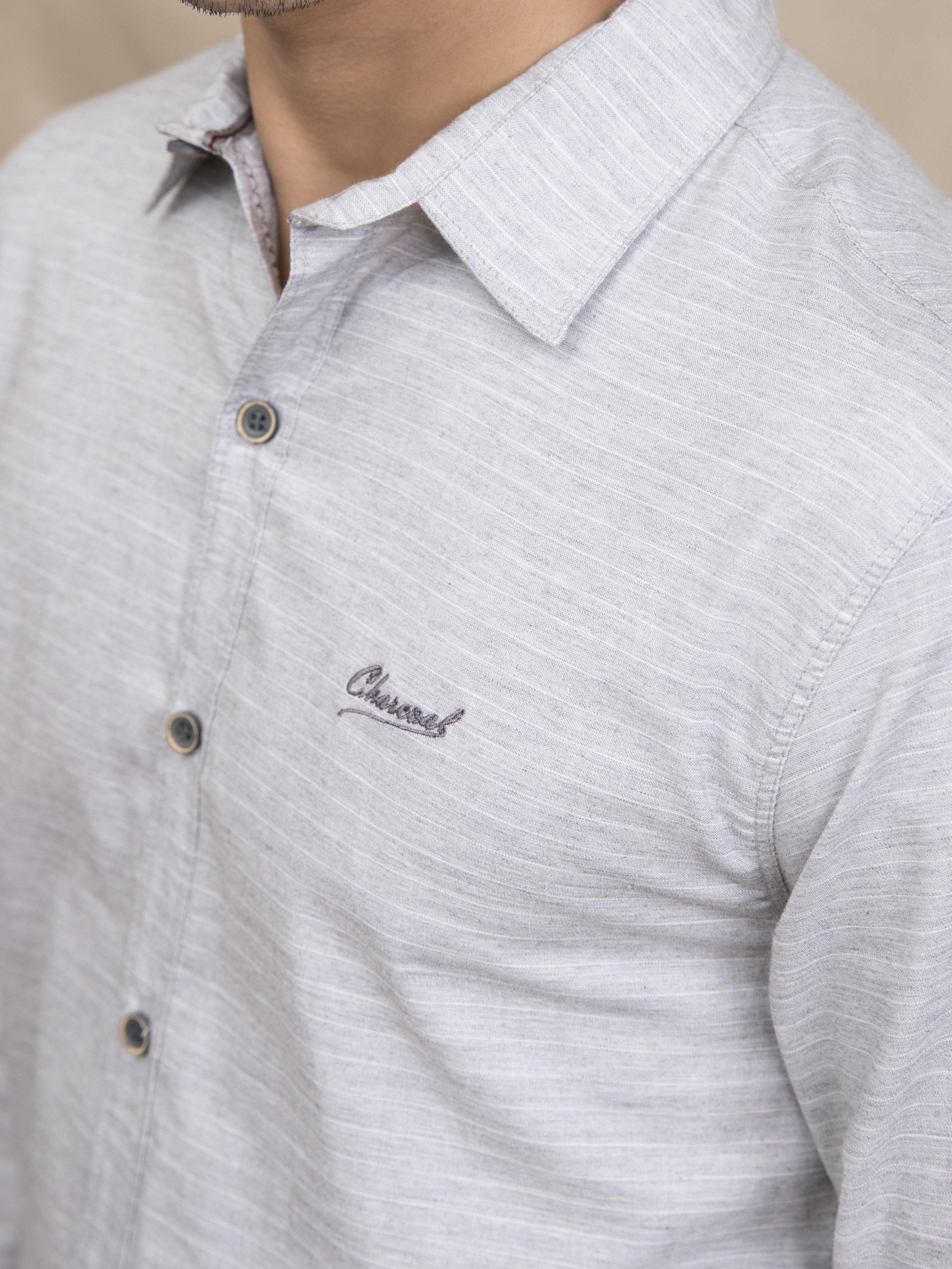 CASUAL SHIRT GREY at Charcoal Clothing