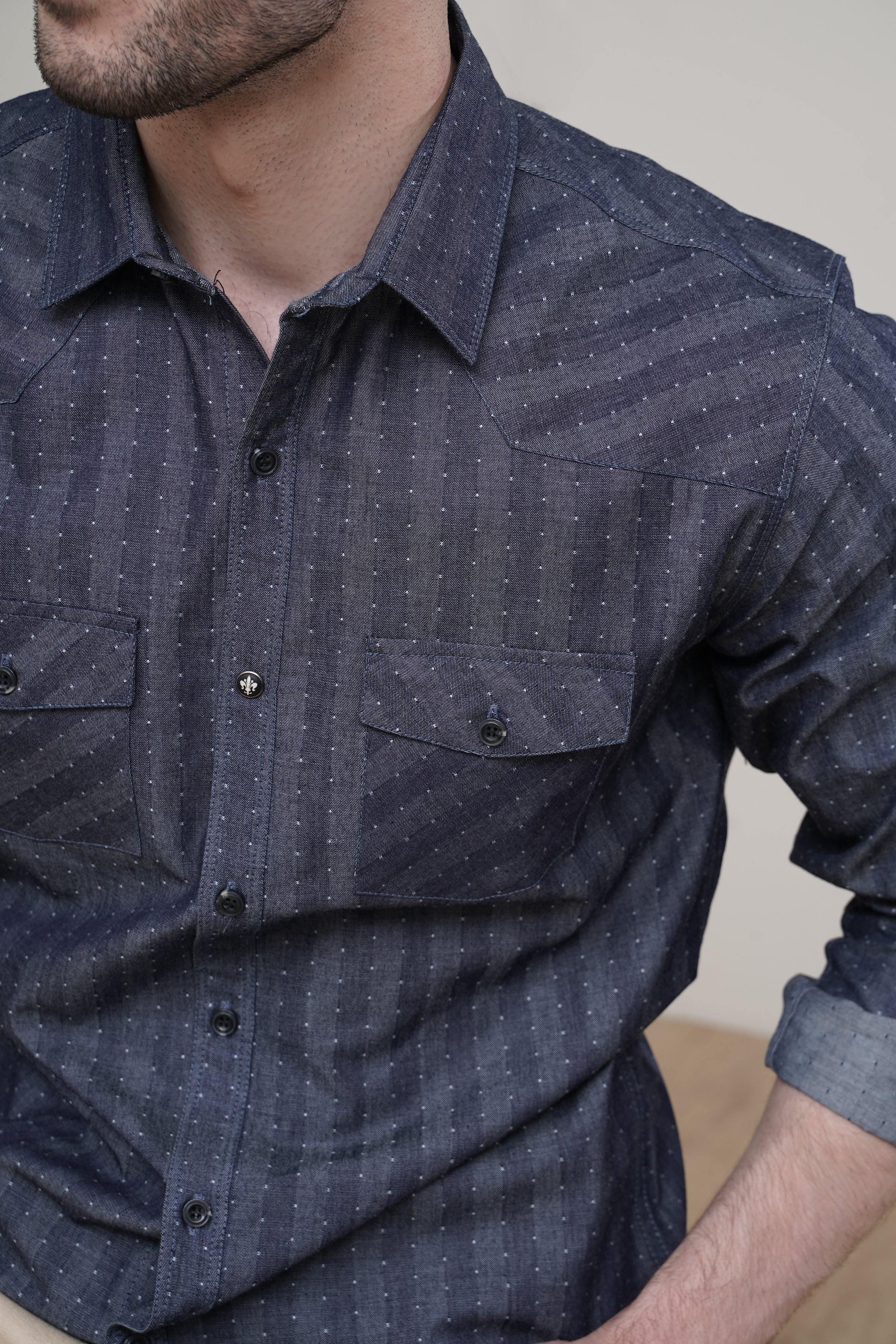 CASUAL SHIRT GREY at Charcoal Clothing