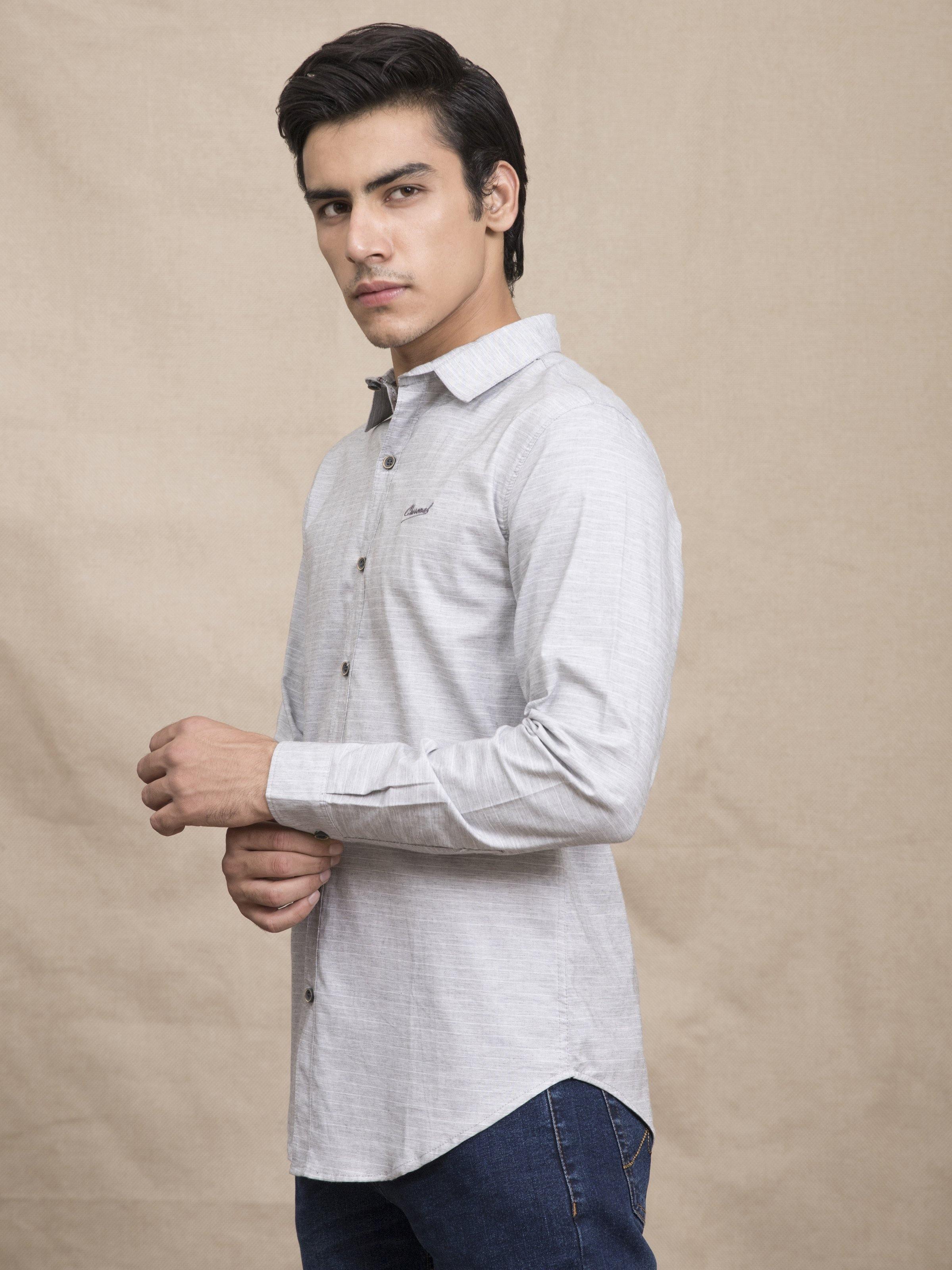 CASUAL SHIRT GREY at Charcoal Clothing