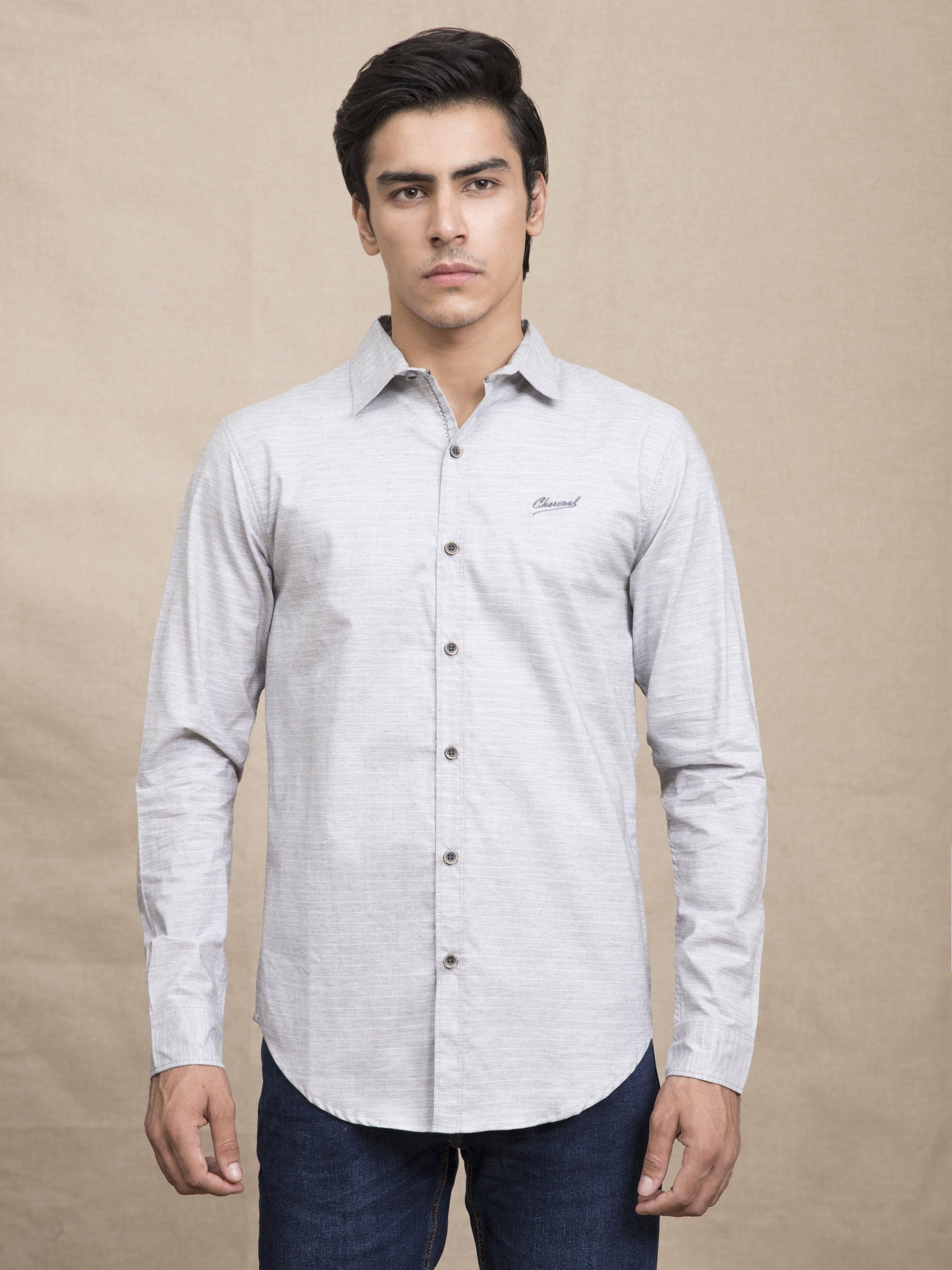 CASUAL SHIRT GREY at Charcoal Clothing