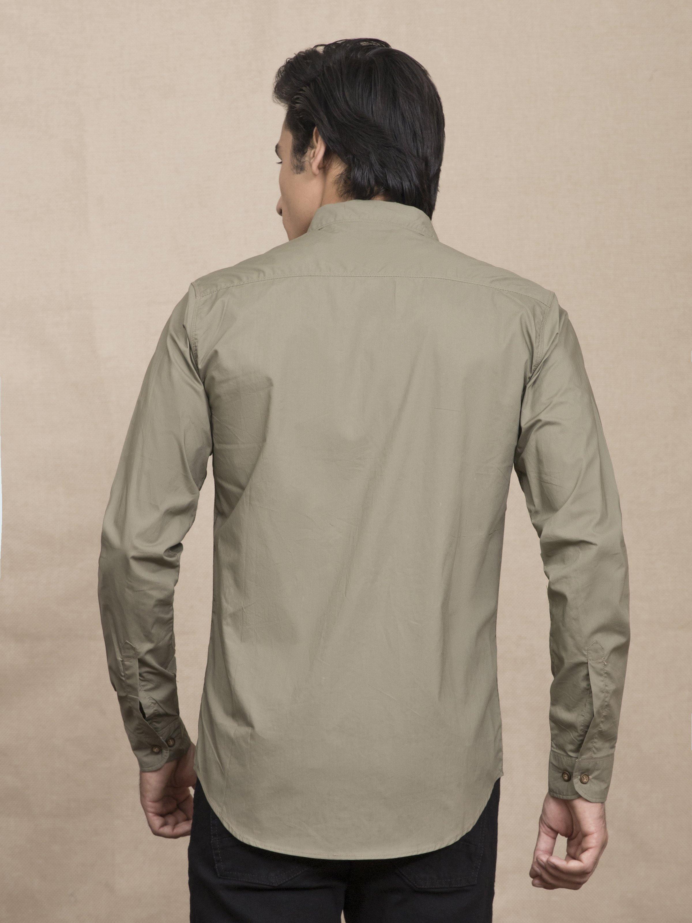 CASUAL SHIRT KHAKI at Charcoal Clothing