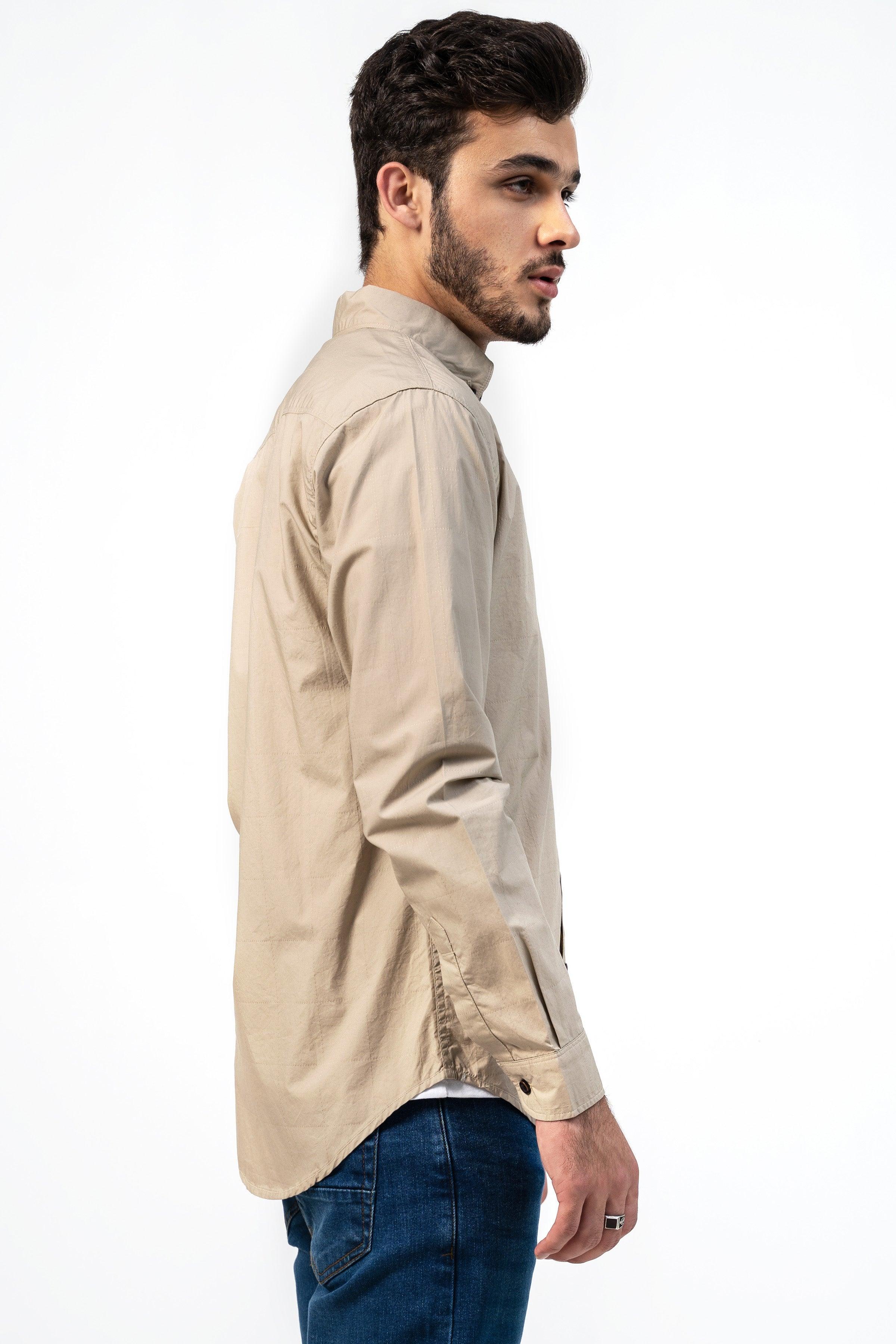 CASUAL SHIRT KHAKI at Charcoal Clothing