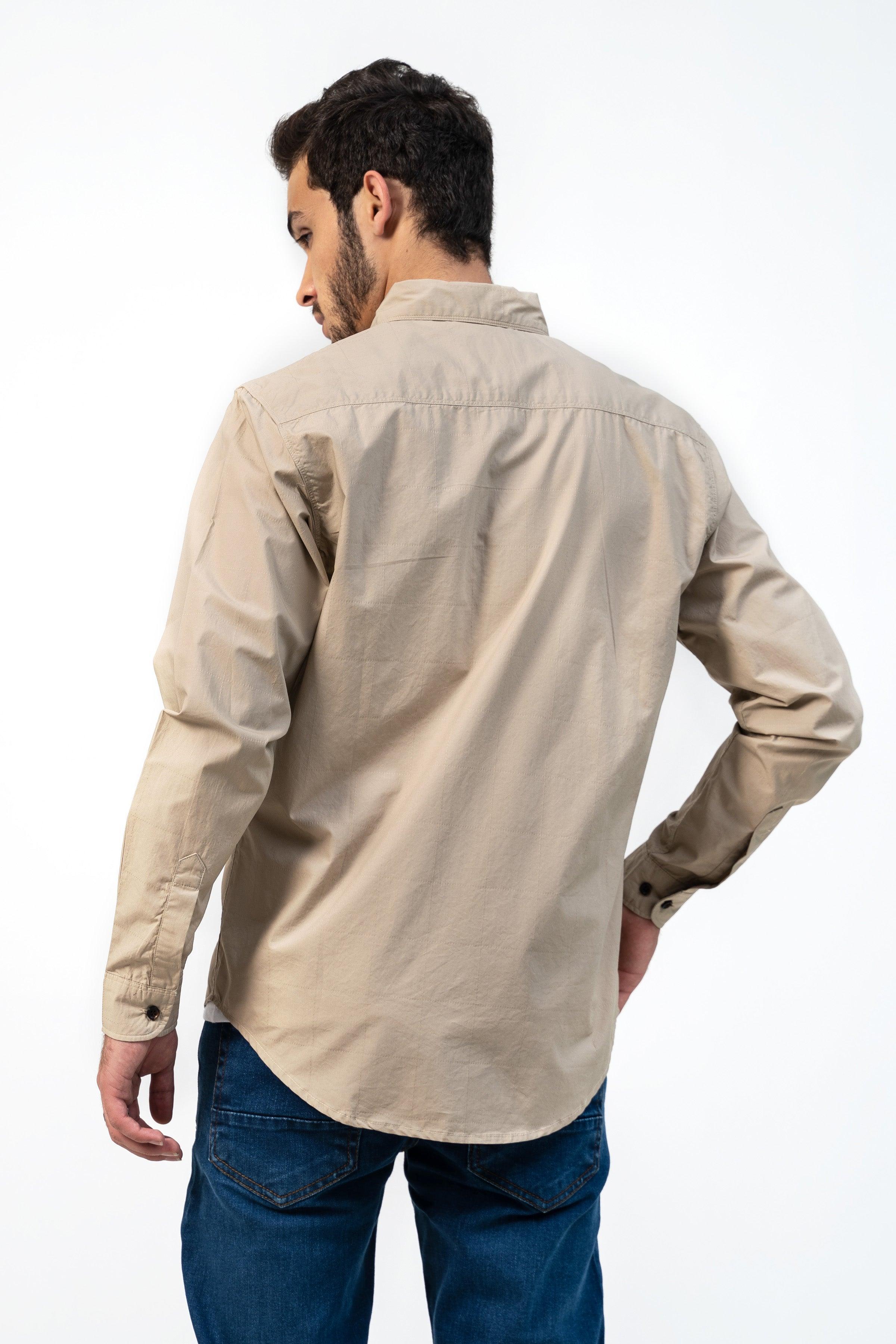 CASUAL SHIRT KHAKI at Charcoal Clothing