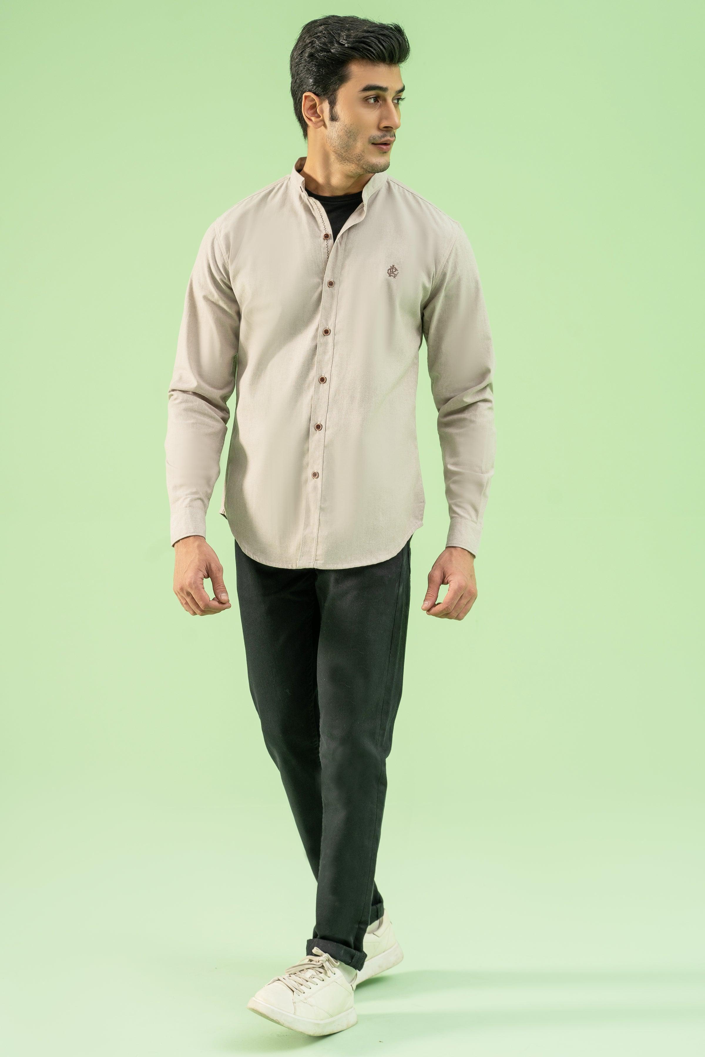 CASUAL SHIRT KHAKI at Charcoal Clothing