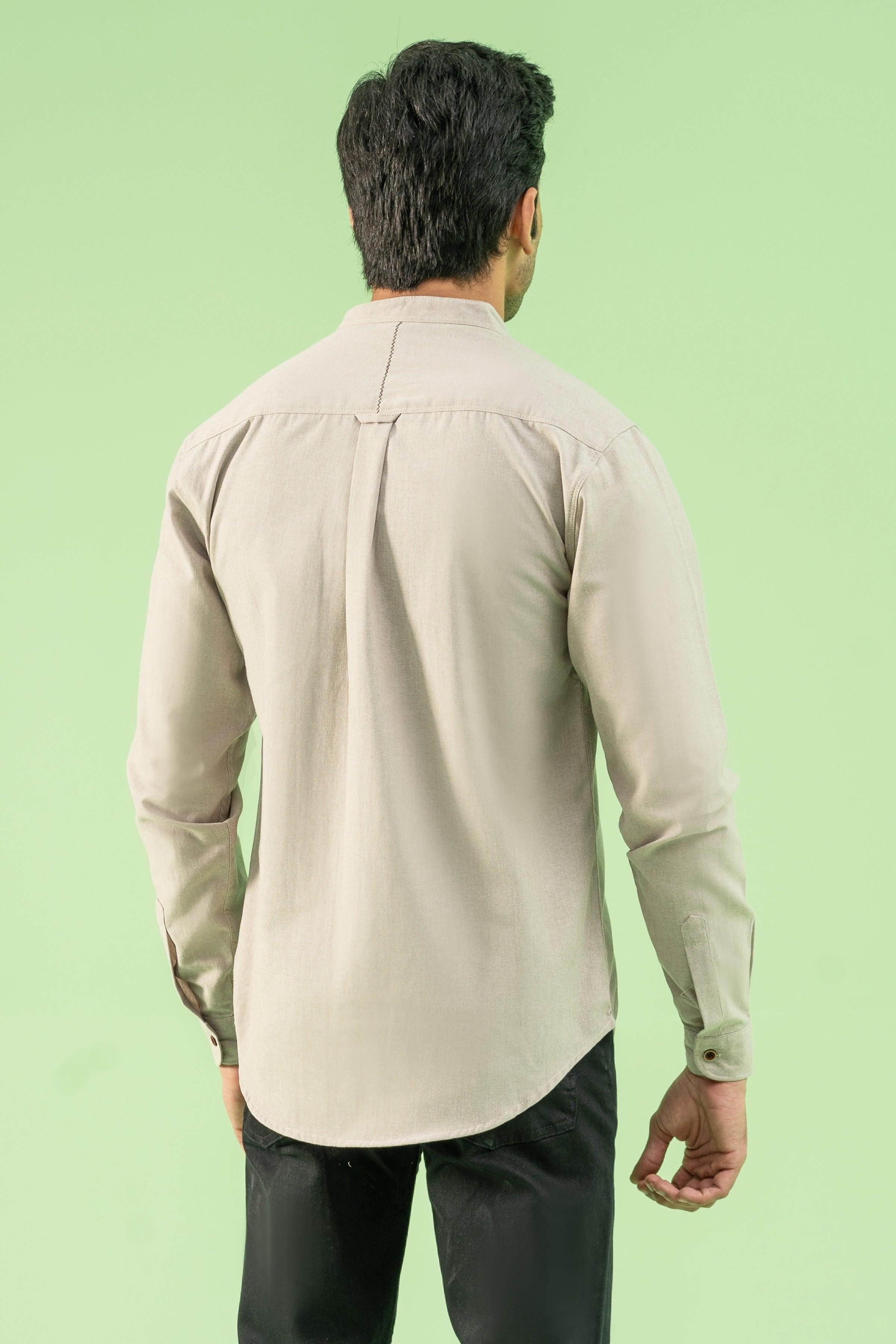 CASUAL SHIRT KHAKI at Charcoal Clothing