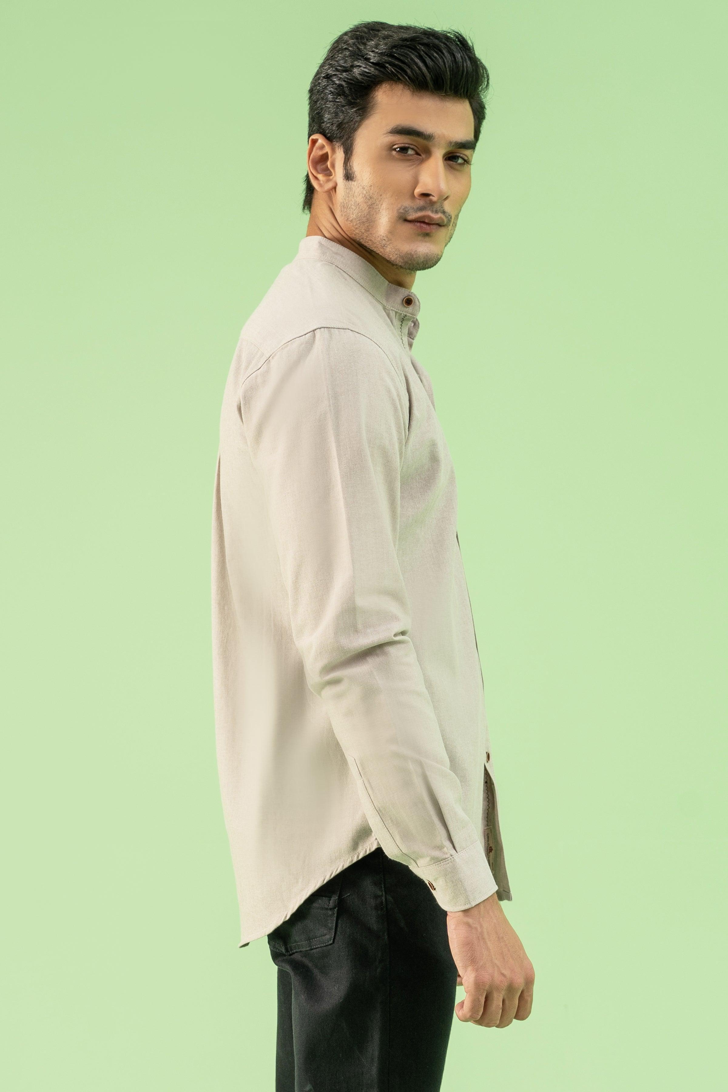 CASUAL SHIRT KHAKI at Charcoal Clothing