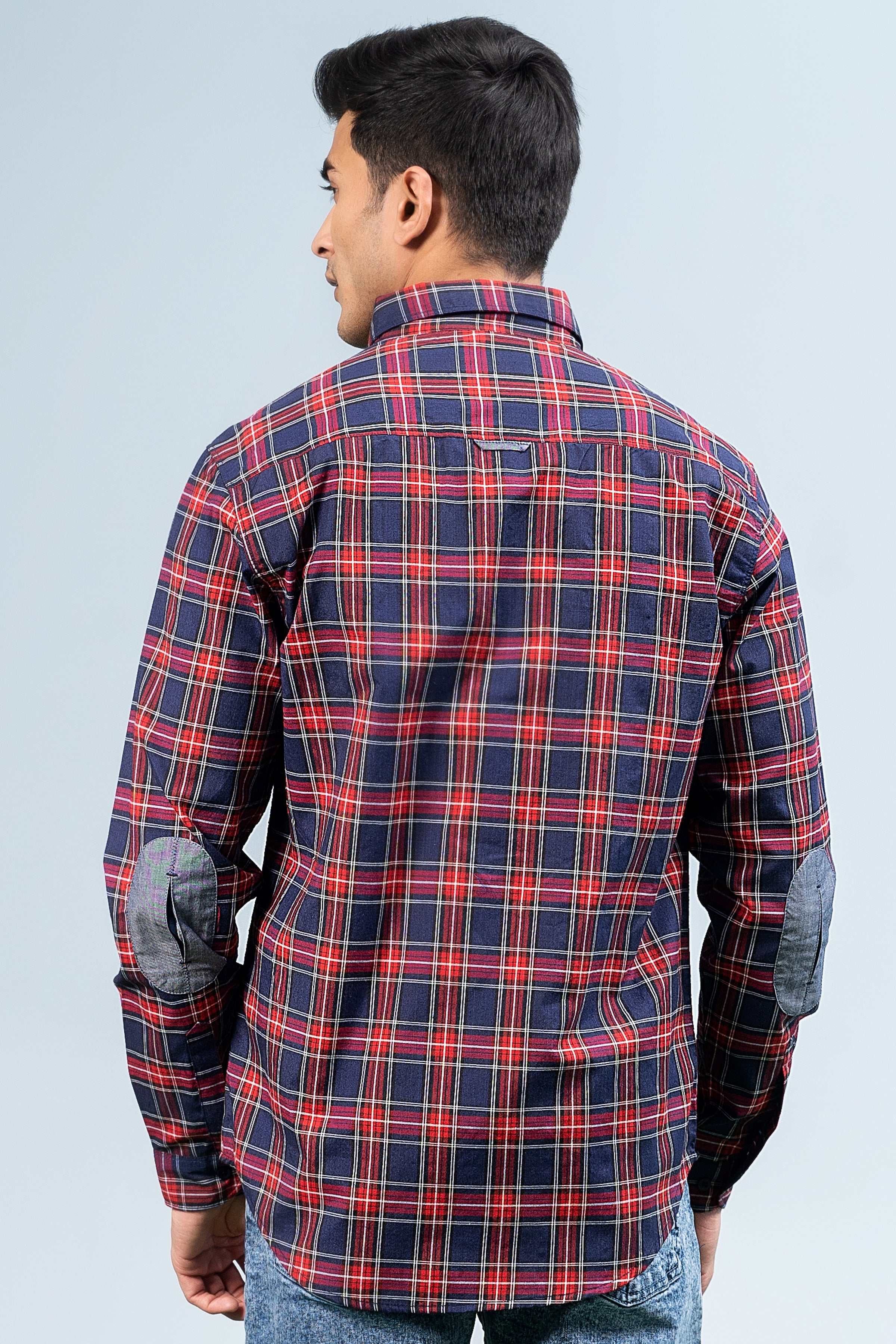 CASUAL SHIRT MAROON NAVY at Charcoal Clothing
