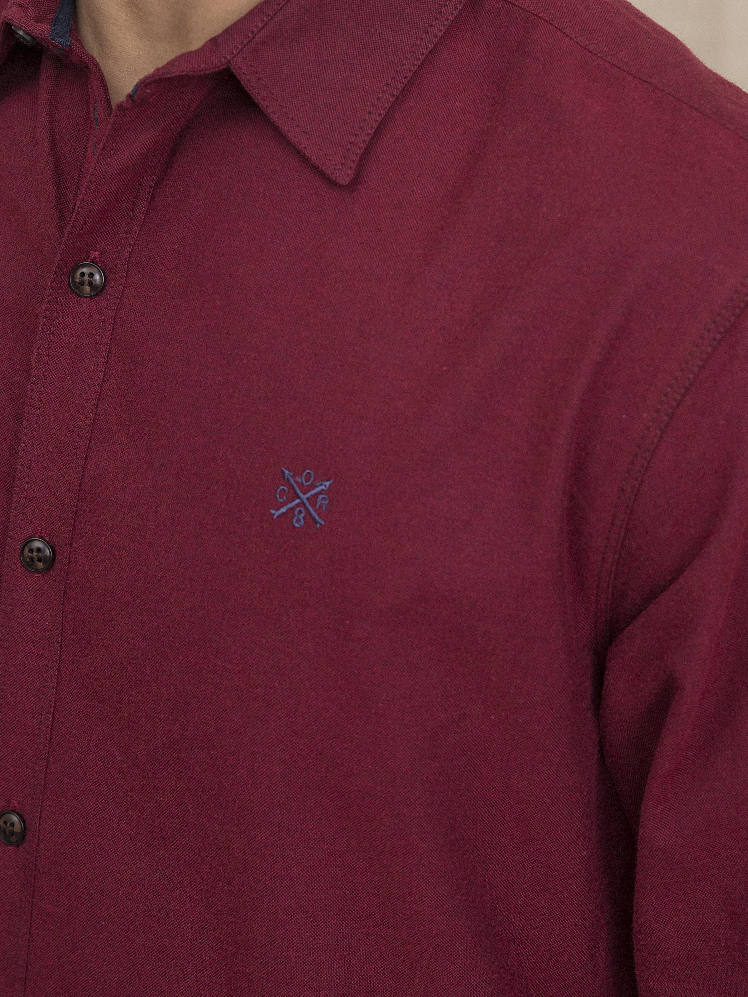 CASUAL SHIRT MAROON at Charcoal Clothing
